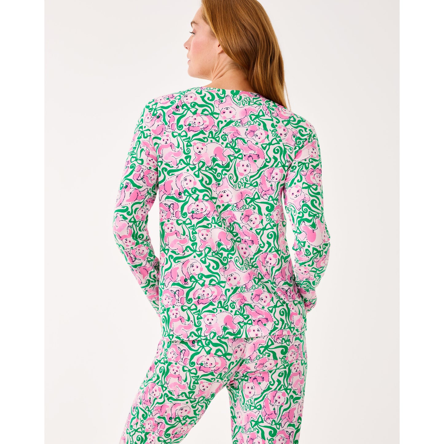 Alexandar PJ Top - Pink Quartz Panda N Bows