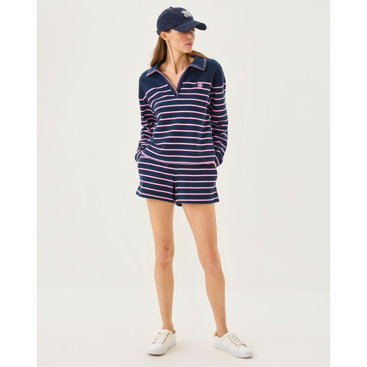 Aubra Short - Low Tide Navy Legacy Stripe