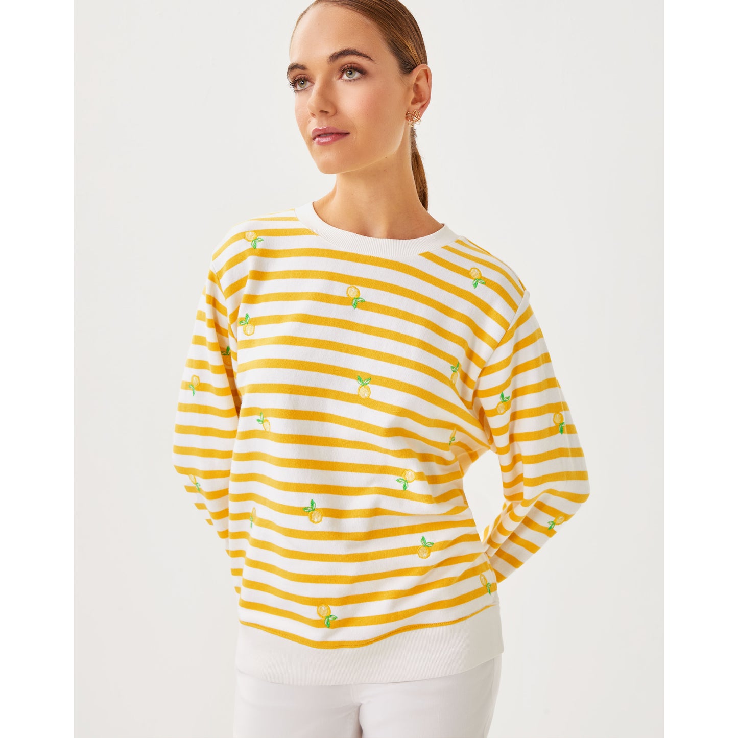 Ballad Long Sleeve Sweatshirt - Honeycomb x Resort White