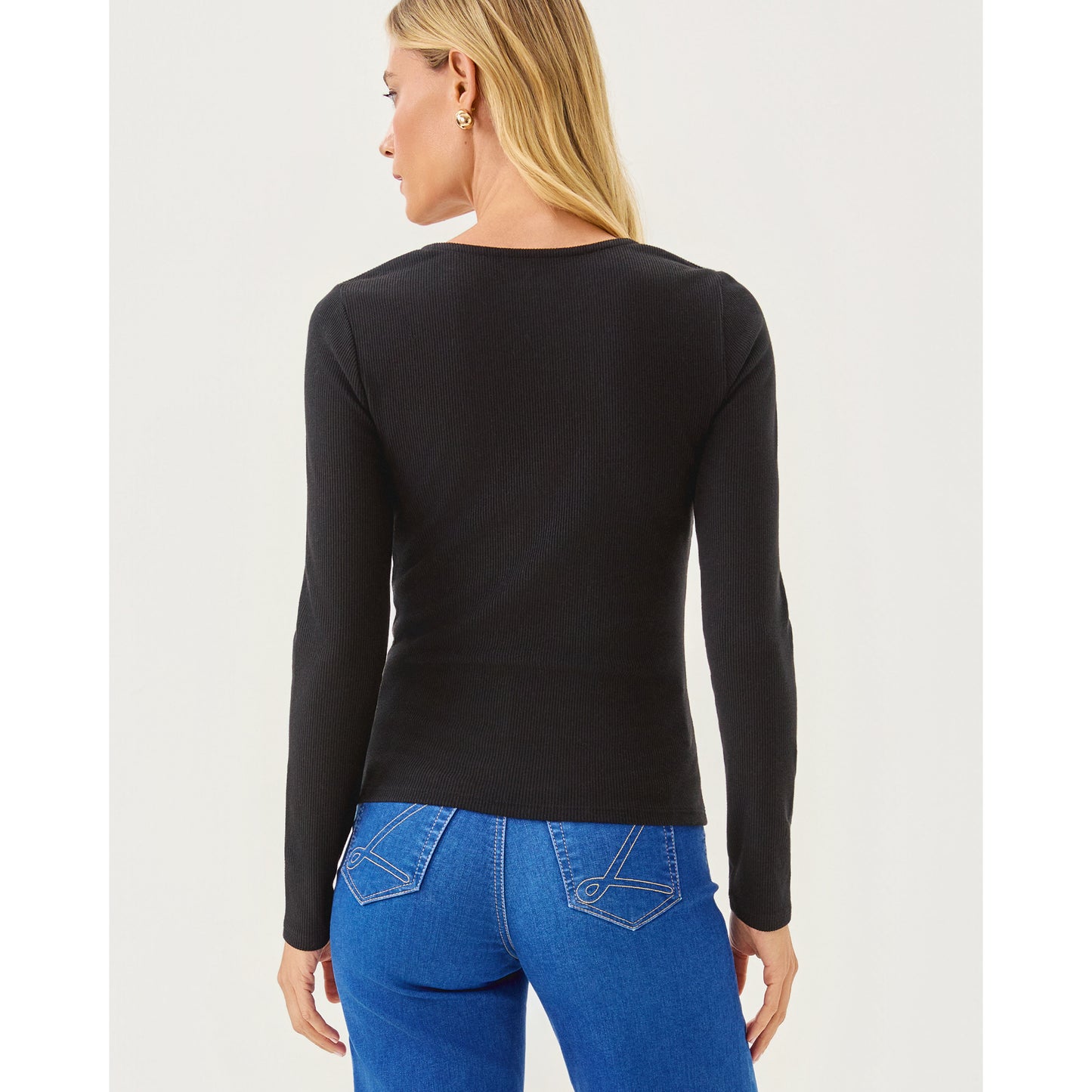 Beaty Long Sleeve Knit To - Noir