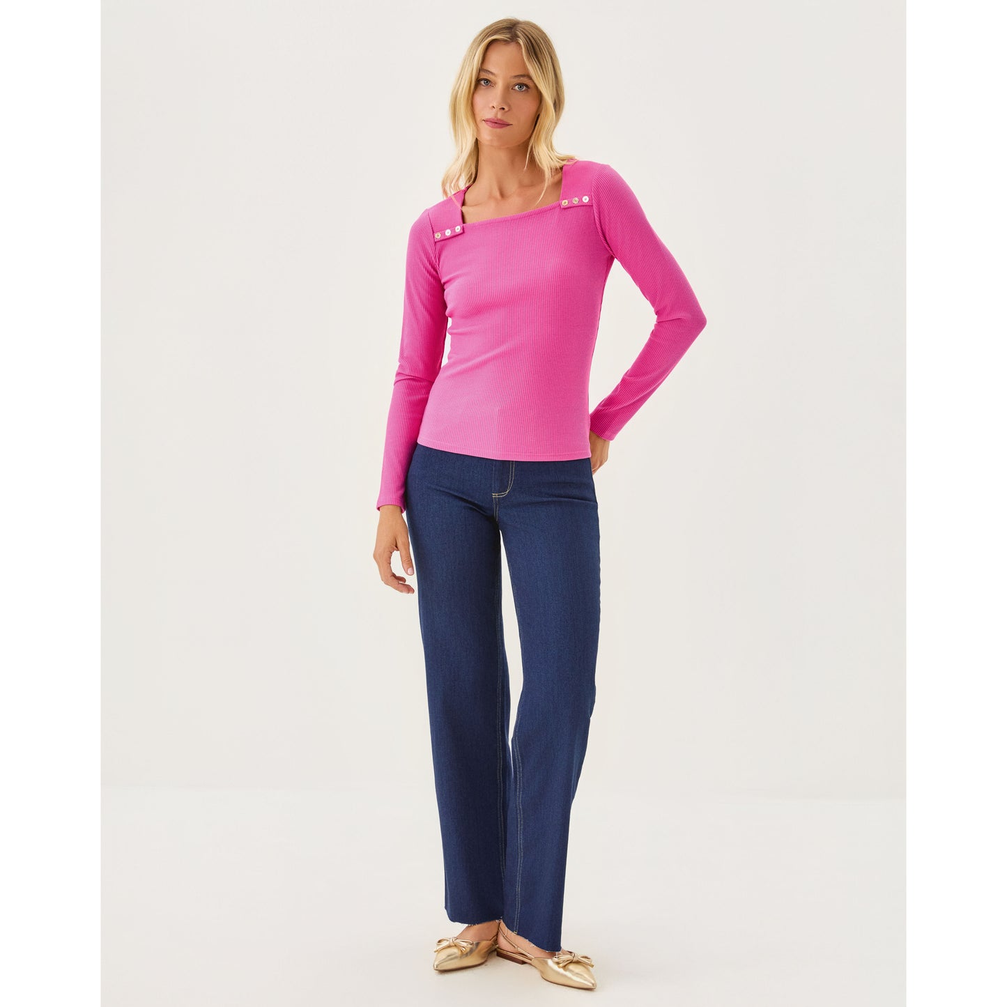 Beaty Long Sleeve Knit Top - Parigi Pink