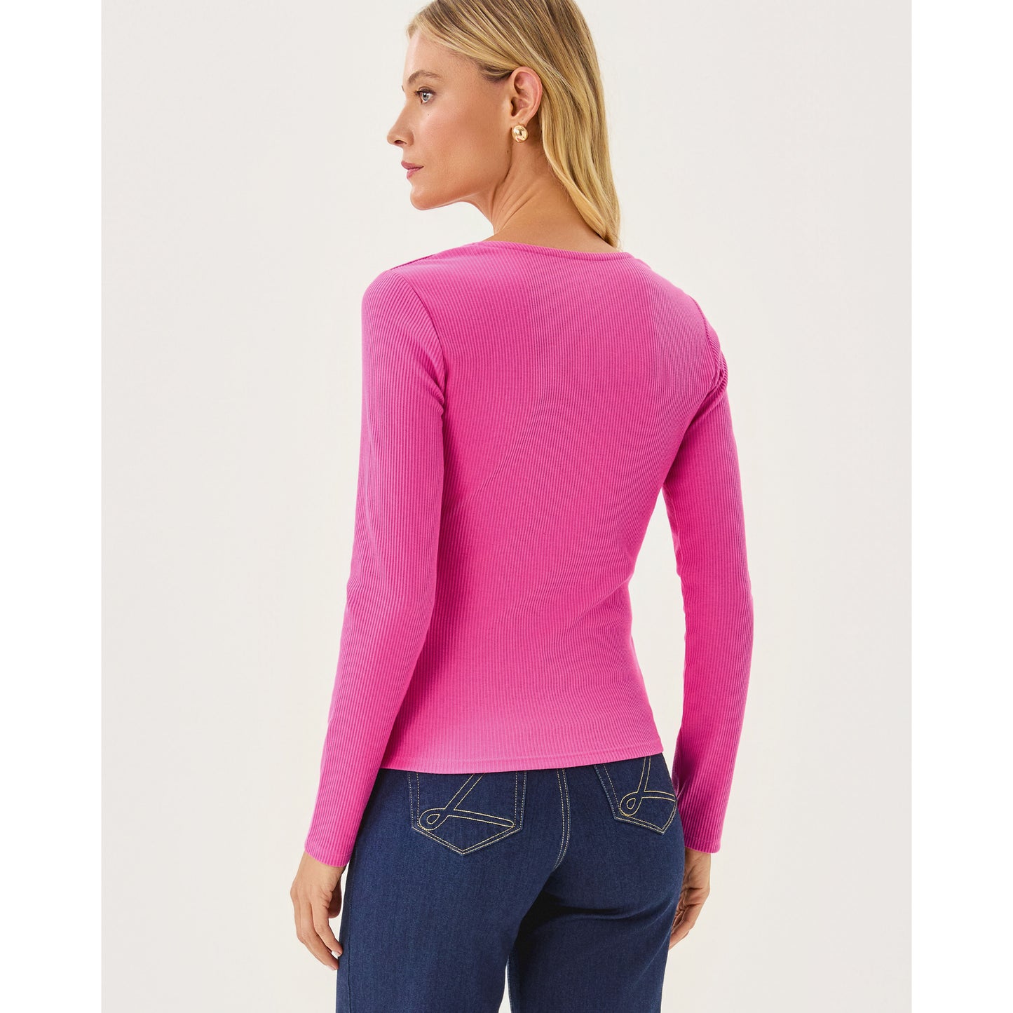 Beaty Long Sleeve Knit Top - Parigi Pink