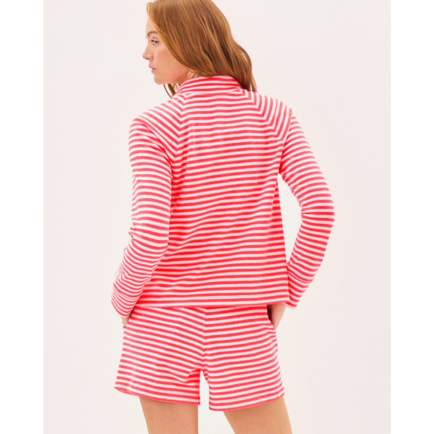Cassi Popover - Cane Coral St. Tropez Stripe