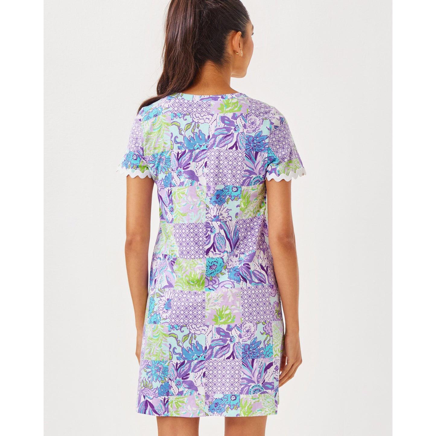 Cody Short Sleeve Dress - Multi Juicy Story Patch