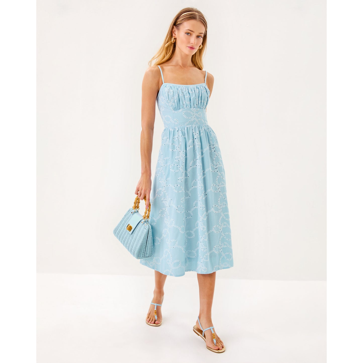 Della Midi Dress - Bluette Sailors Knot