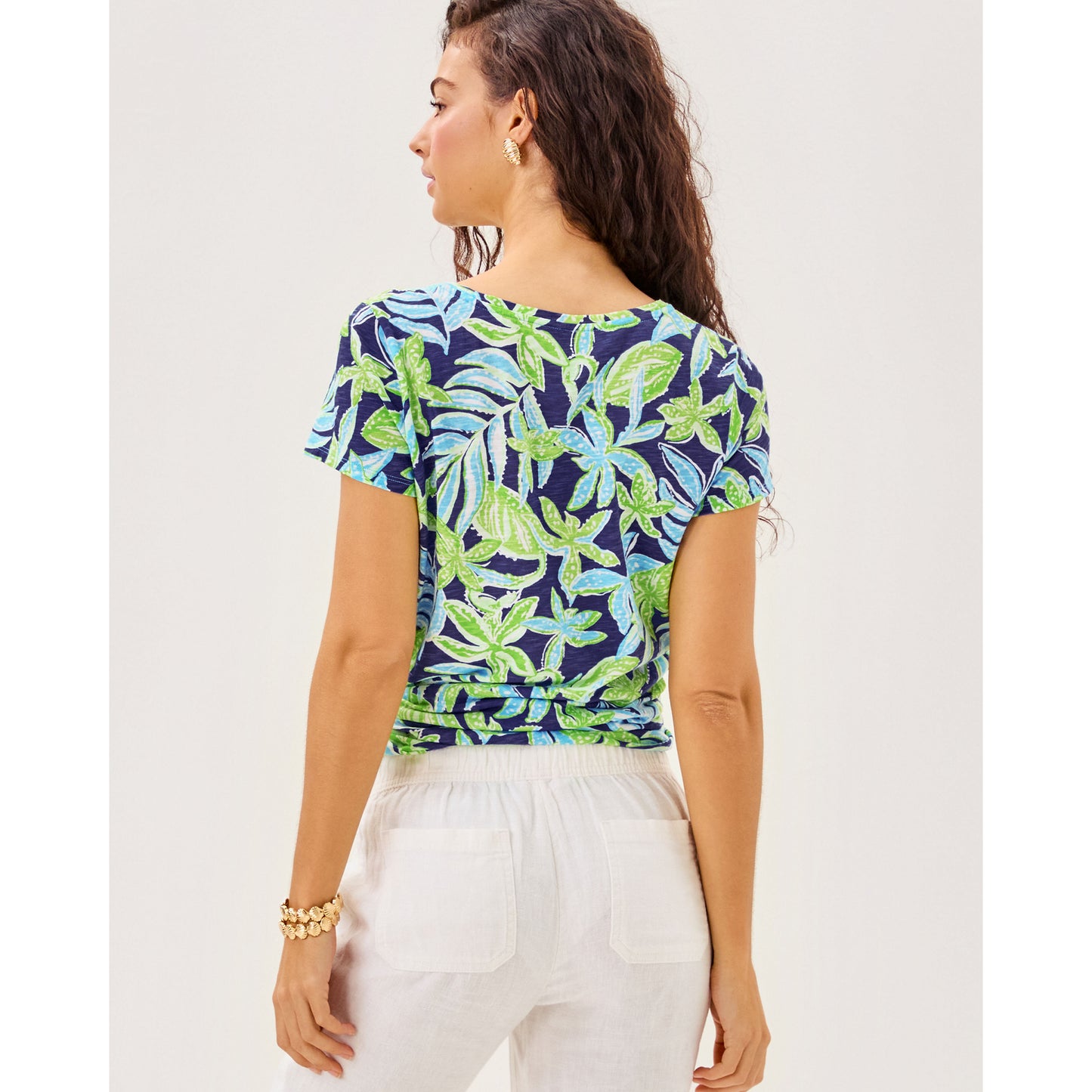 Etta Scoop-Neck - Sapphire Pool Tropical Tango