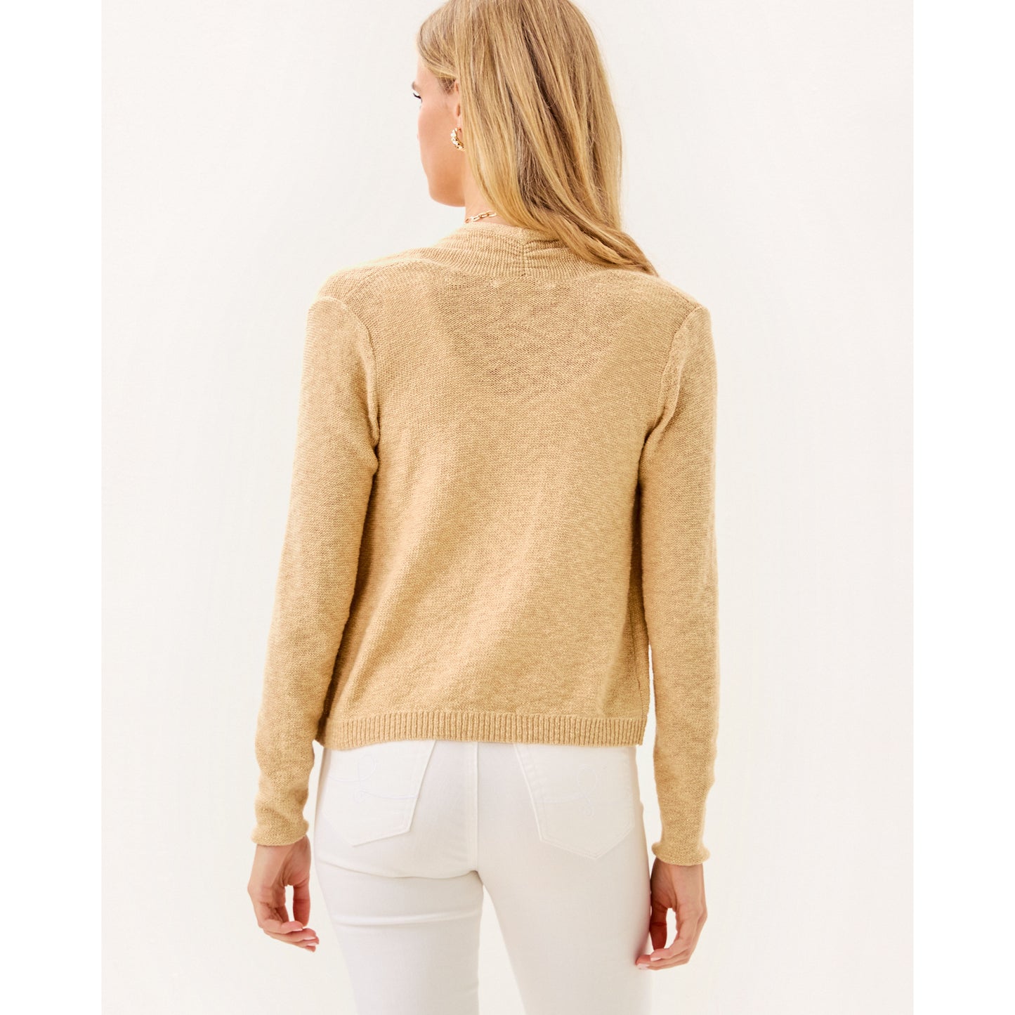 Faretta Cardigan - Wicker Tan Metallic