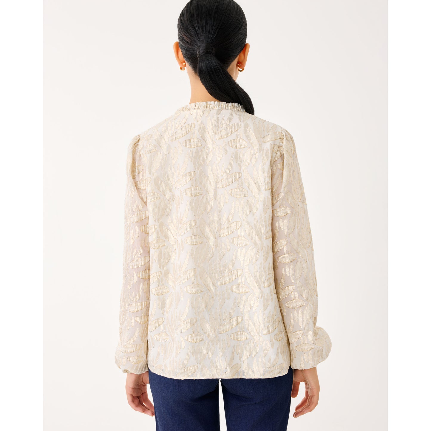 Giana Long Sleeve Silk Top - 1243U0