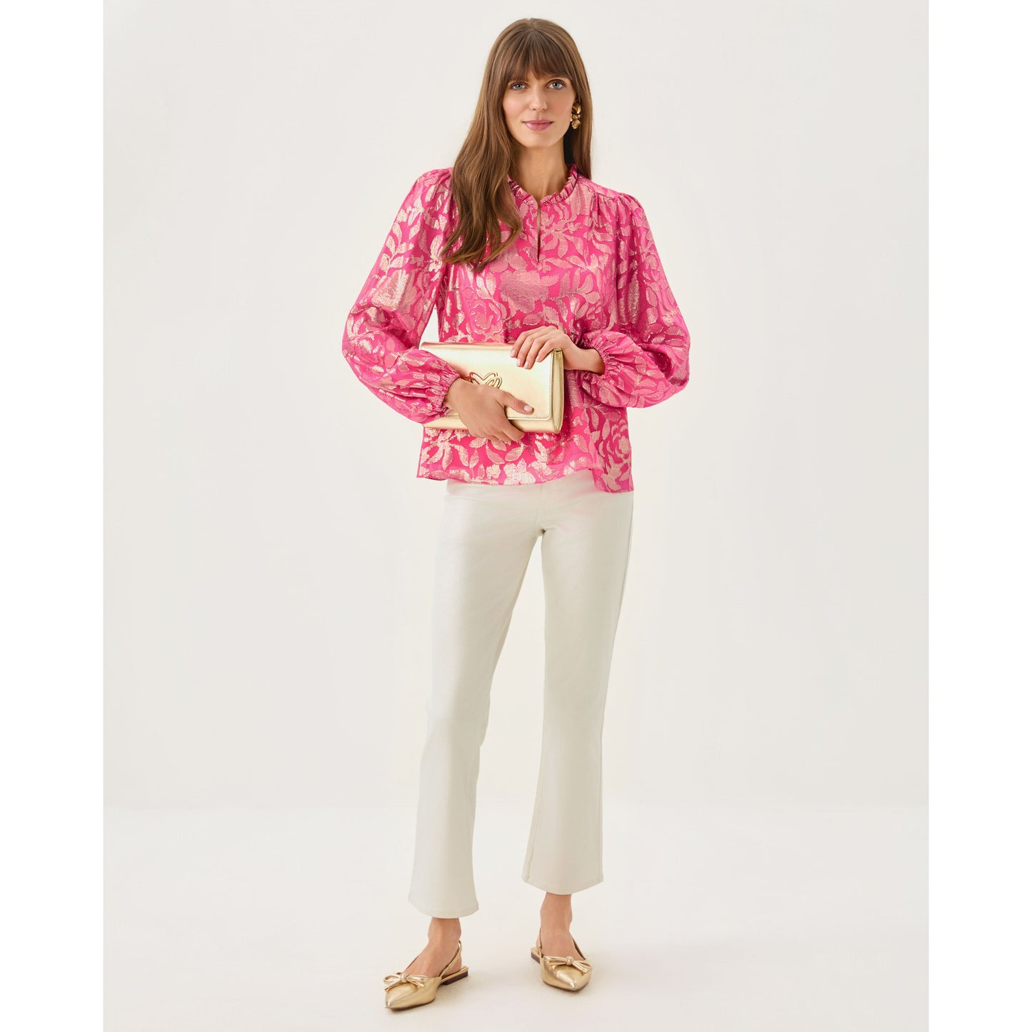 Giana Long Sleeve Silk Top - 6983HM