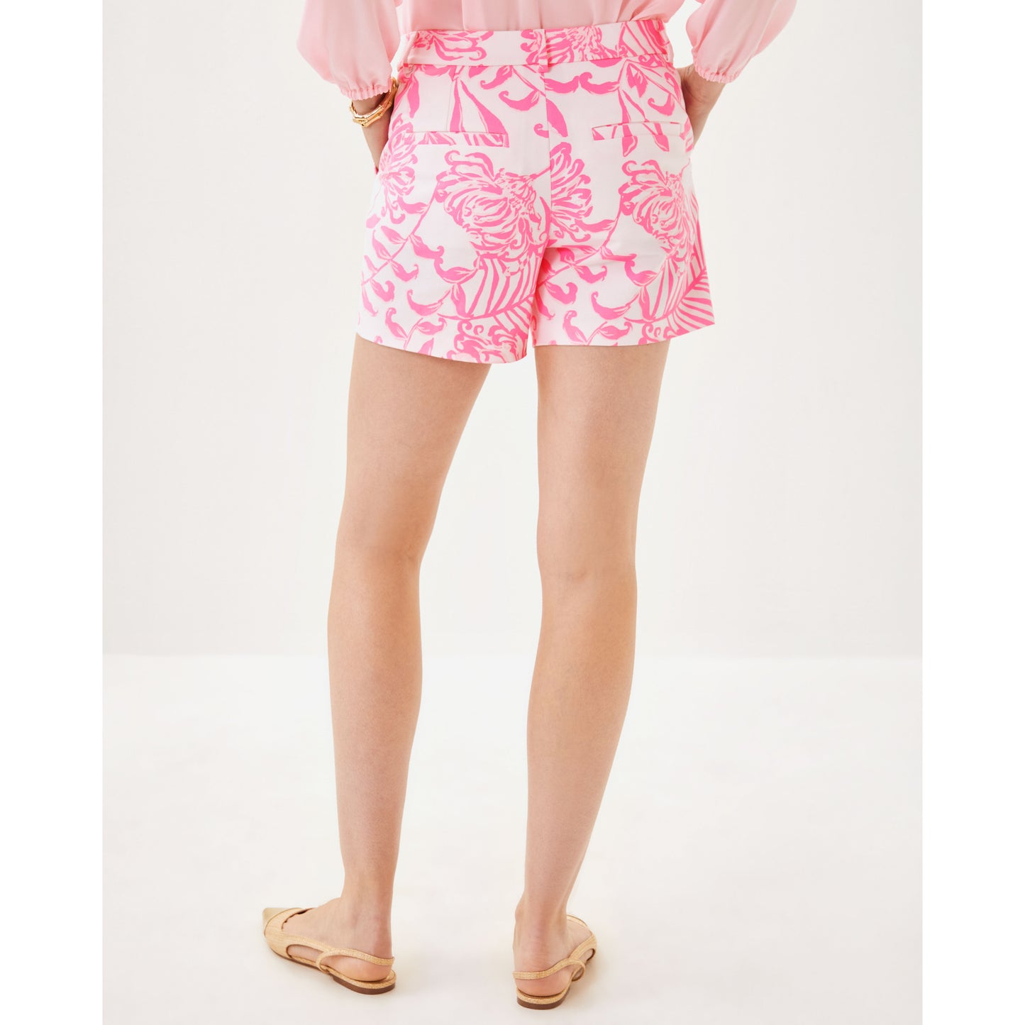 Gretchen High Rise Short - Rousseau Pink Glisten in the Sun