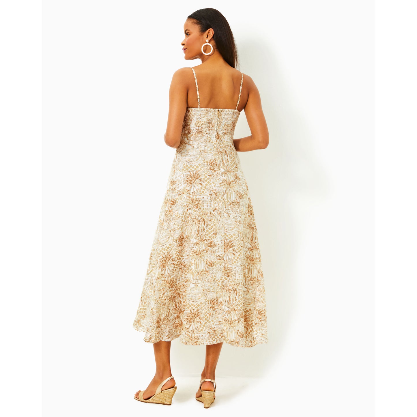 Jorgian Linen Midi Dress - Sand Bar