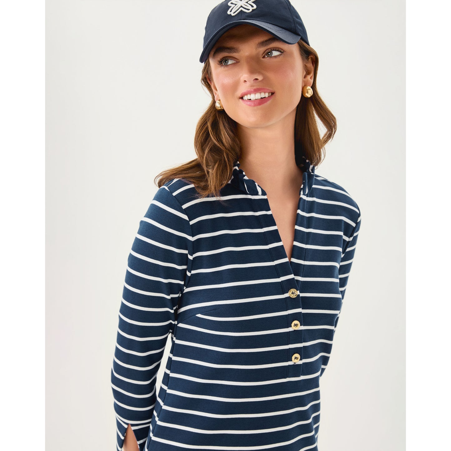 Knightley Dress - Low Tide Navy Heritage Stripe