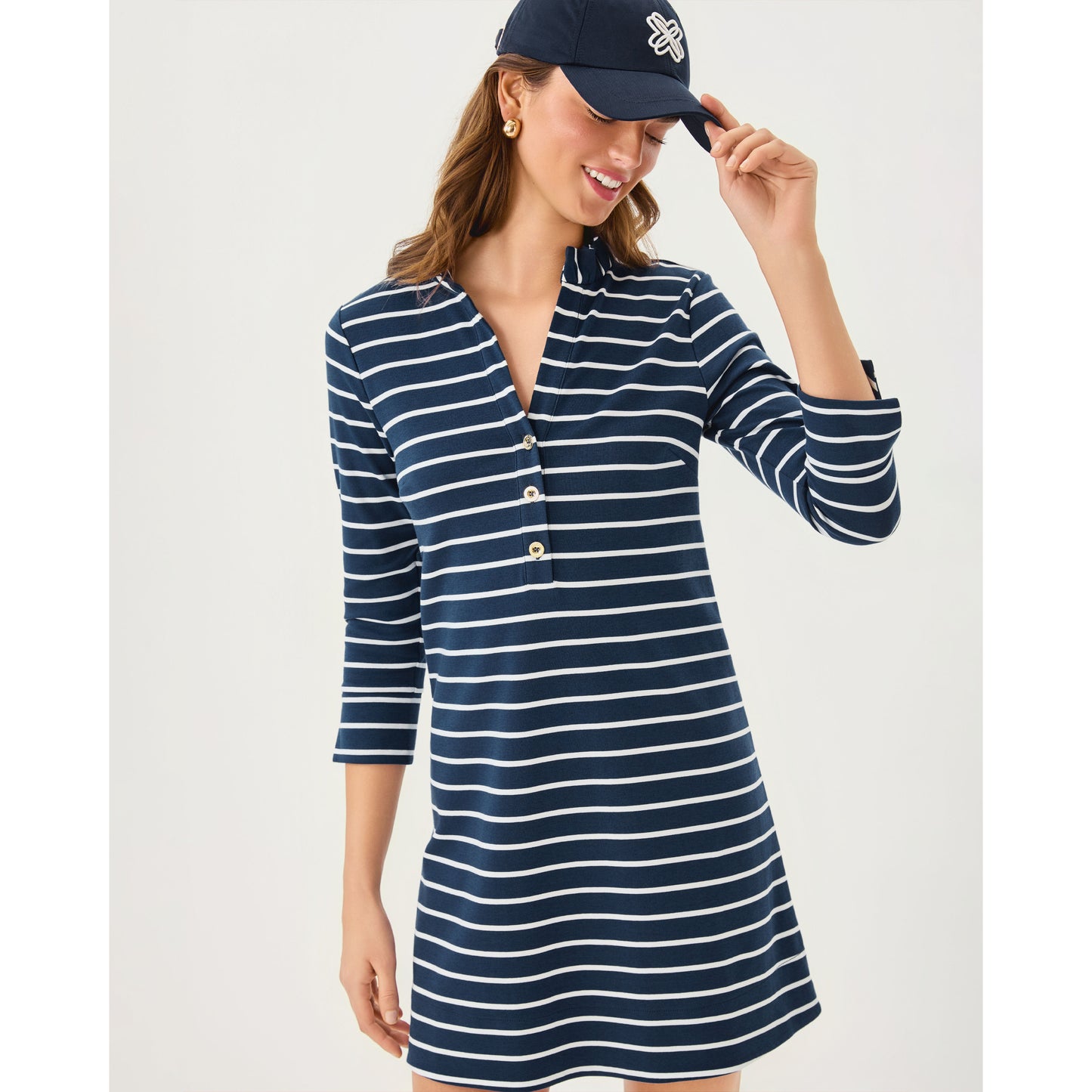 Knightley Dress - Low Tide Navy Heritage Stripe