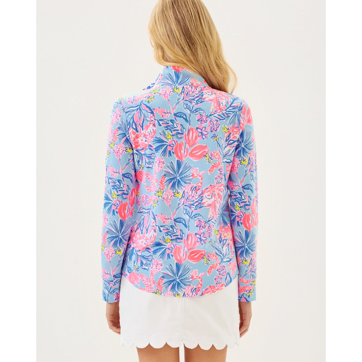 Leona Upf 50+ Zip-Up - Multi Elephant Splash