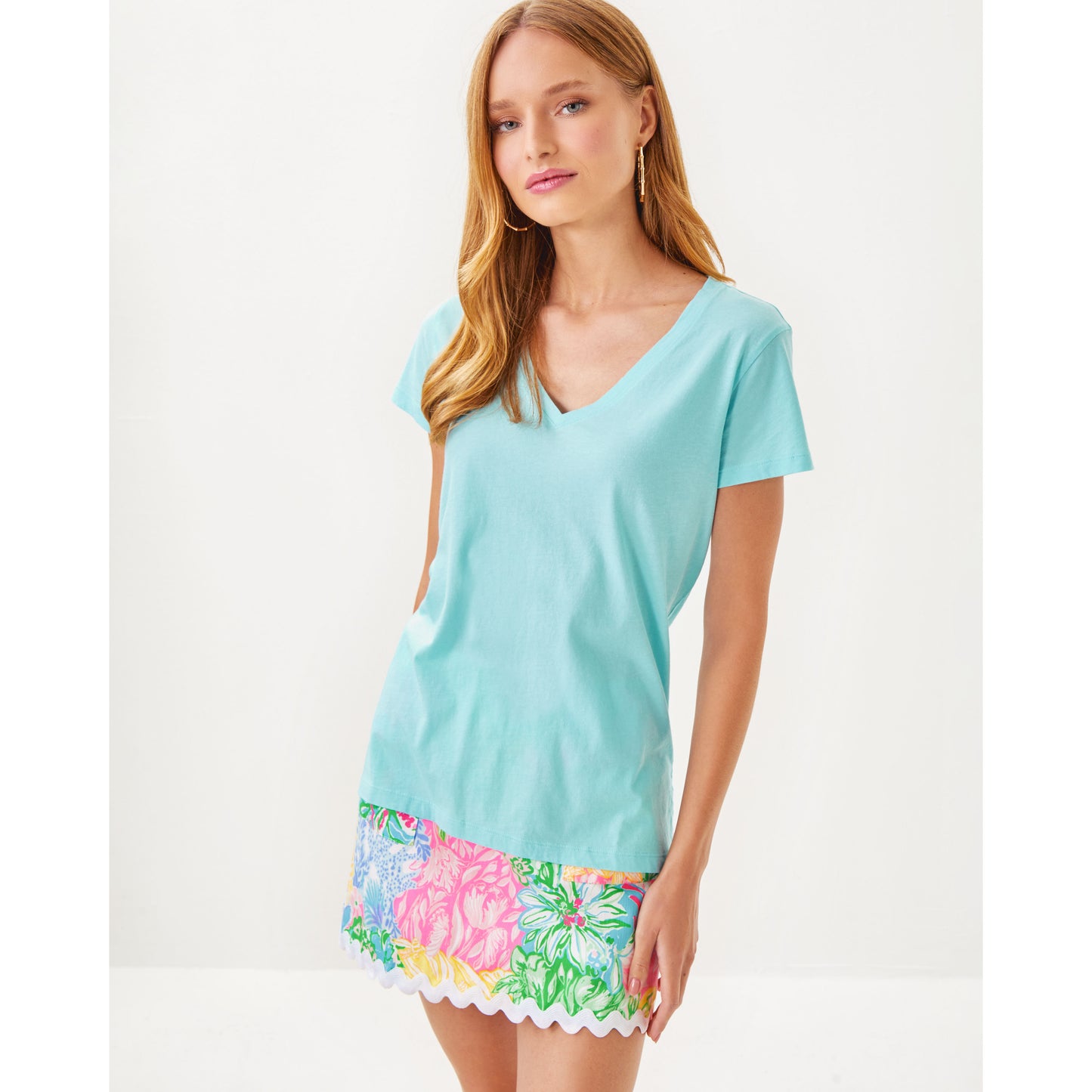 Meredith Tee - CELESTIAL BLUE X RESORT WHITE