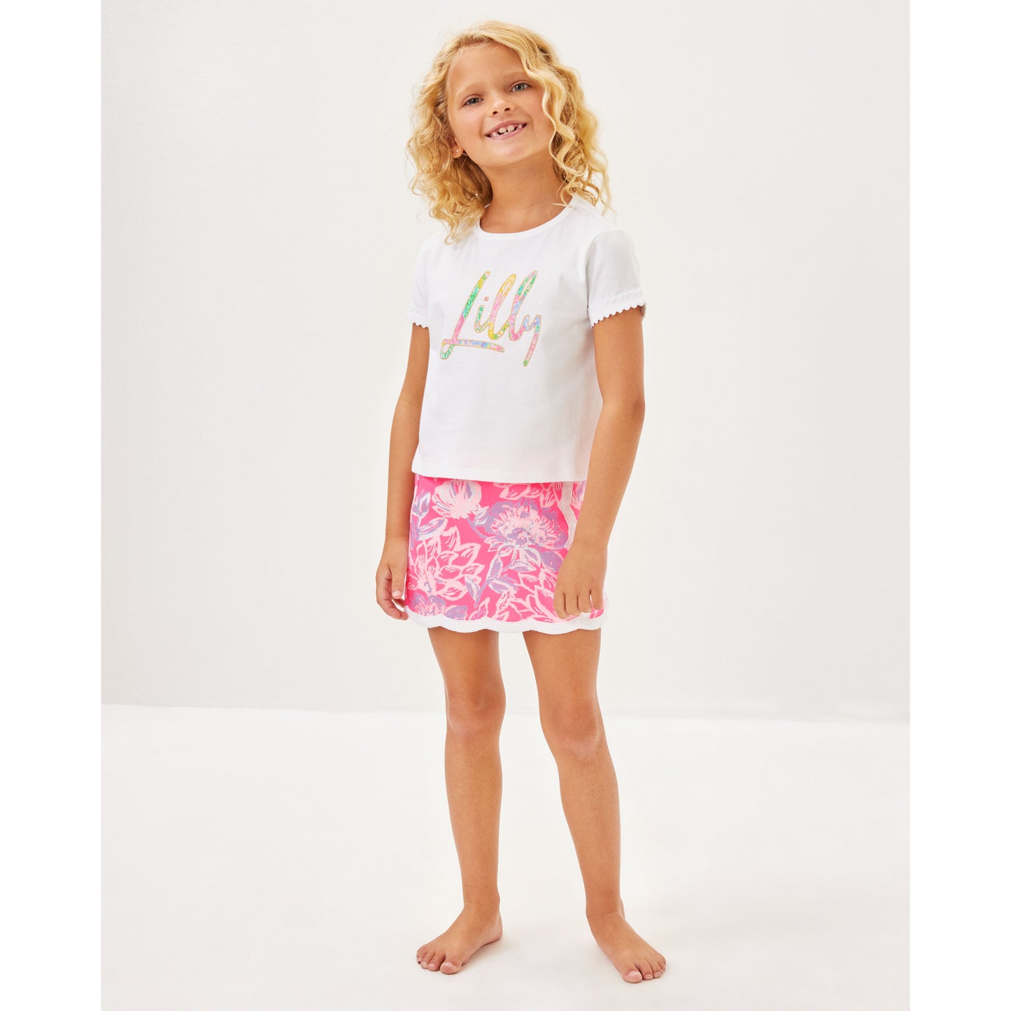 Mini Michelina Skort - Rousseau Pink Zen Garden