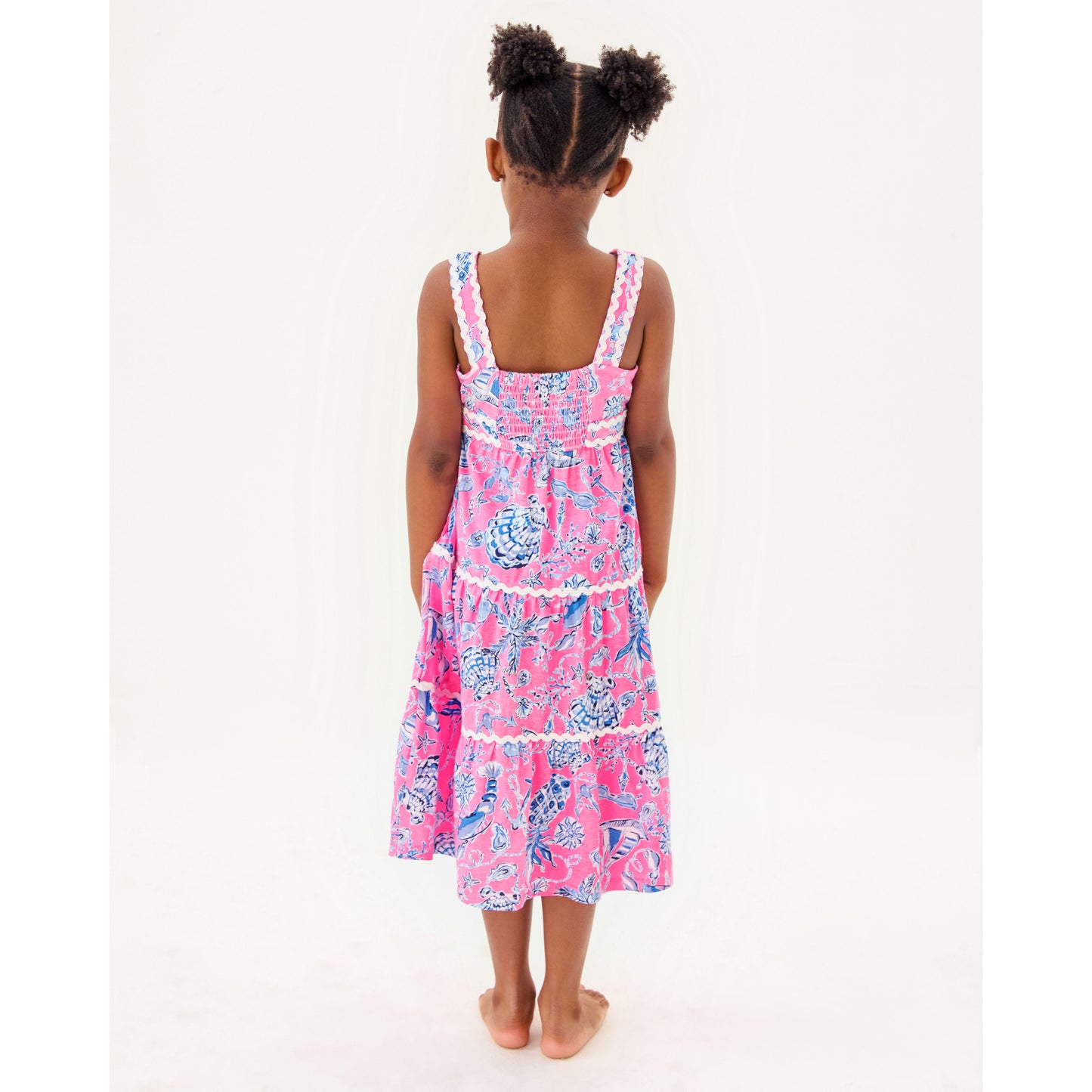 Mini Pollie Midi Dress - Rousseau Pink Barefoot Beachcombers