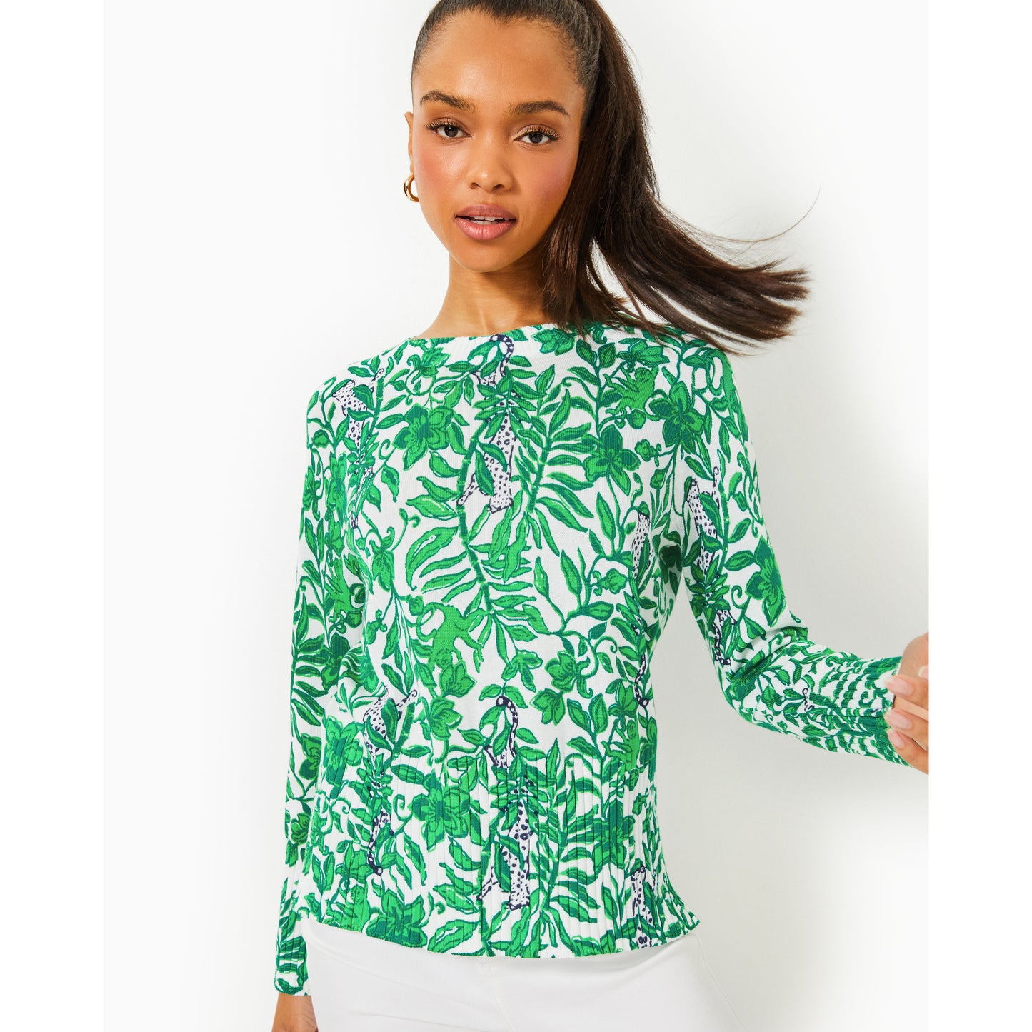 Salima Sweater - Fiddle Leaf Green