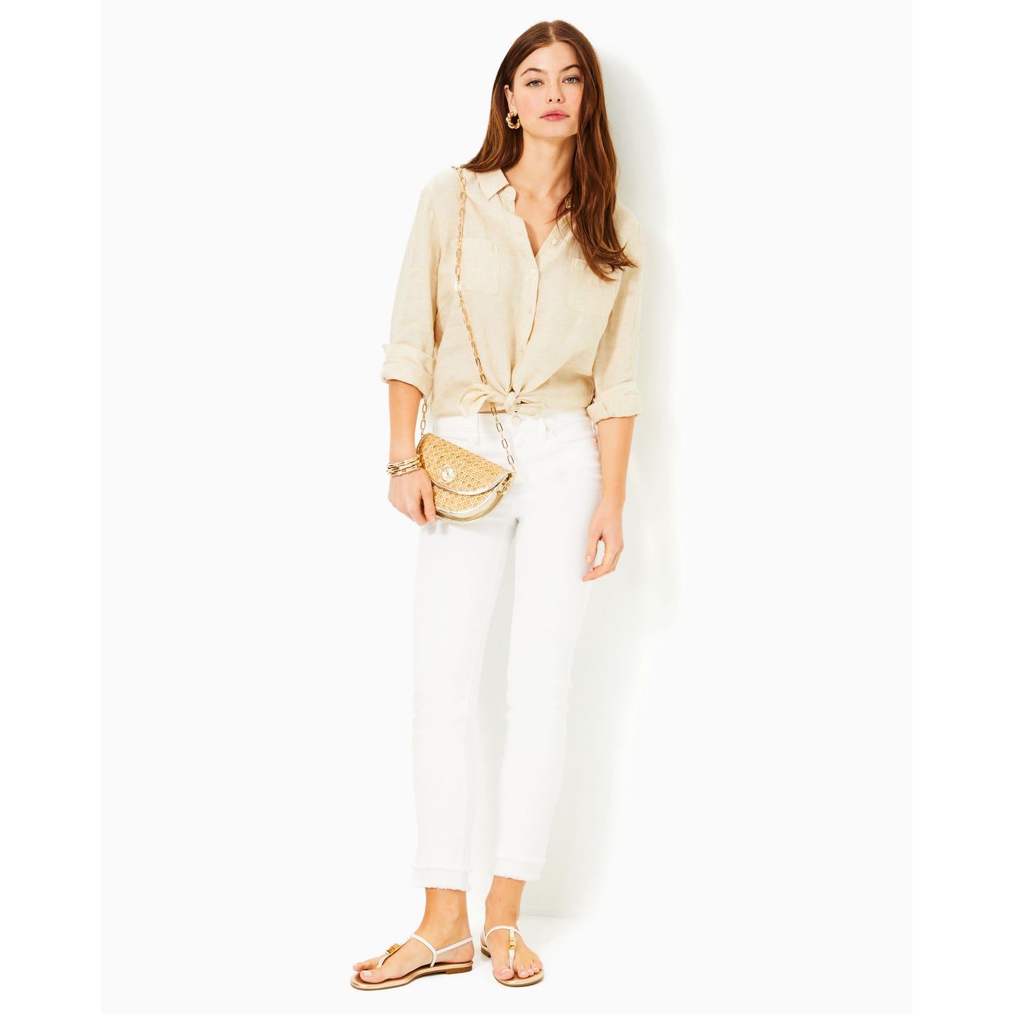 Sea View Button Down - SAND BAR X RESORT WHITE