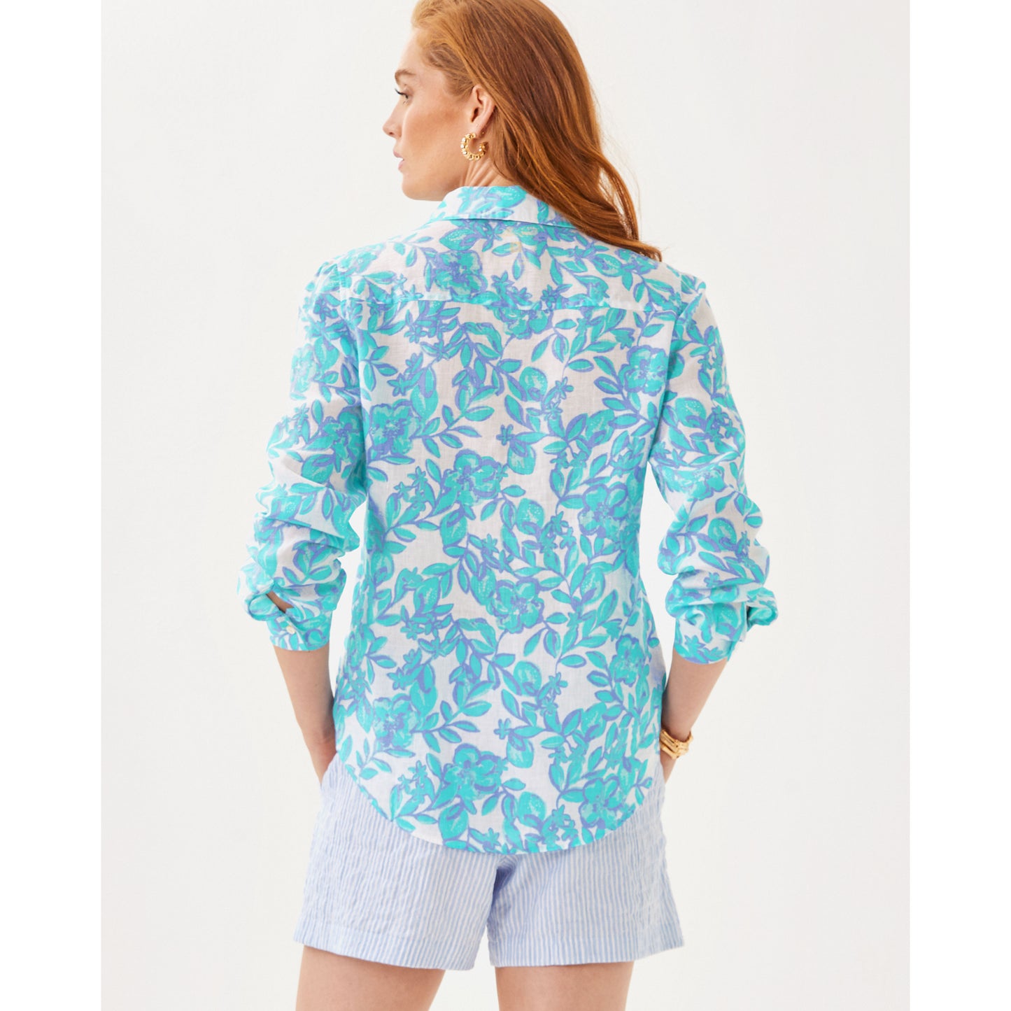 Sea View Button Down - Jacaranda Blue Simply The Zest
