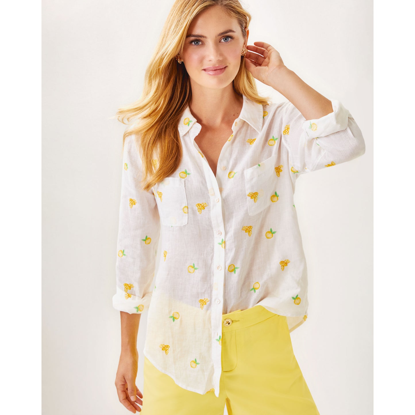 Sea View Button Down - Honeycomb Hideaway