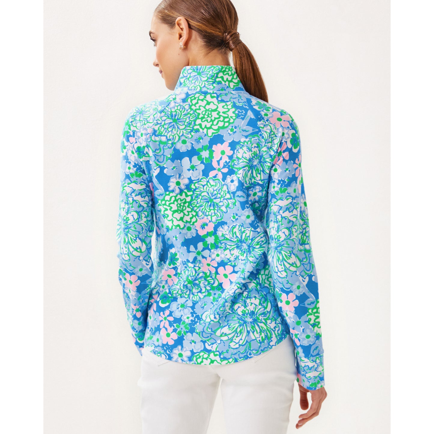 Upf 50+ Skipper Popover - Sunwashed Blue Plumes in Bloom