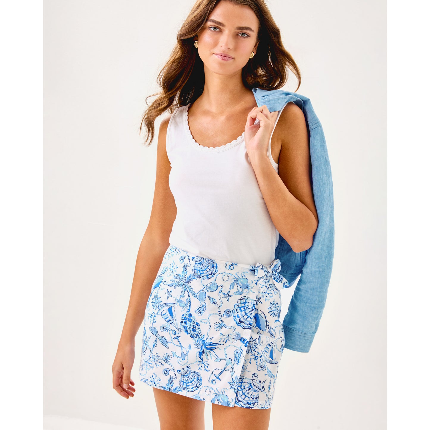 Alysia Mini Skort - Resort White Beachcomber Shell