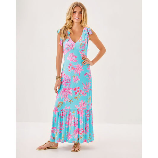 Aquinnah Maxi Dress - Multi Royal Coral