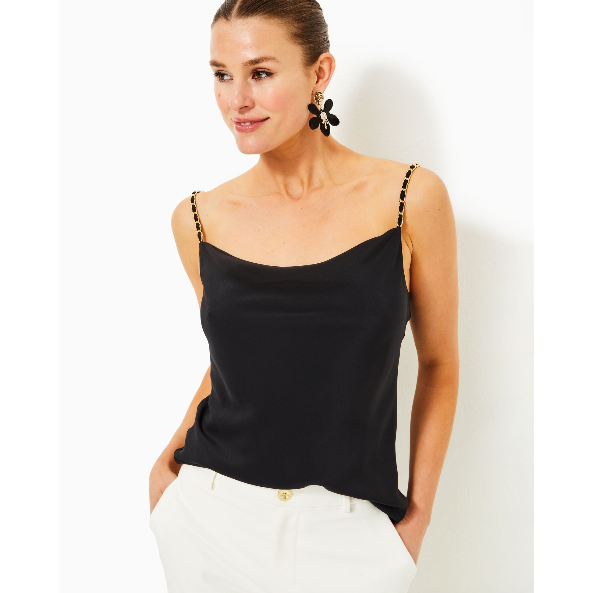 Axler Bias Silk Cami - Noir