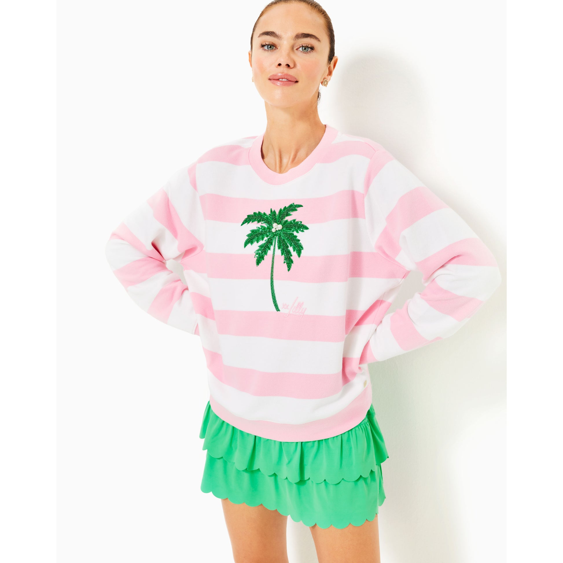 Ballad Long Sleeve Sweats - Conch Shell Pink