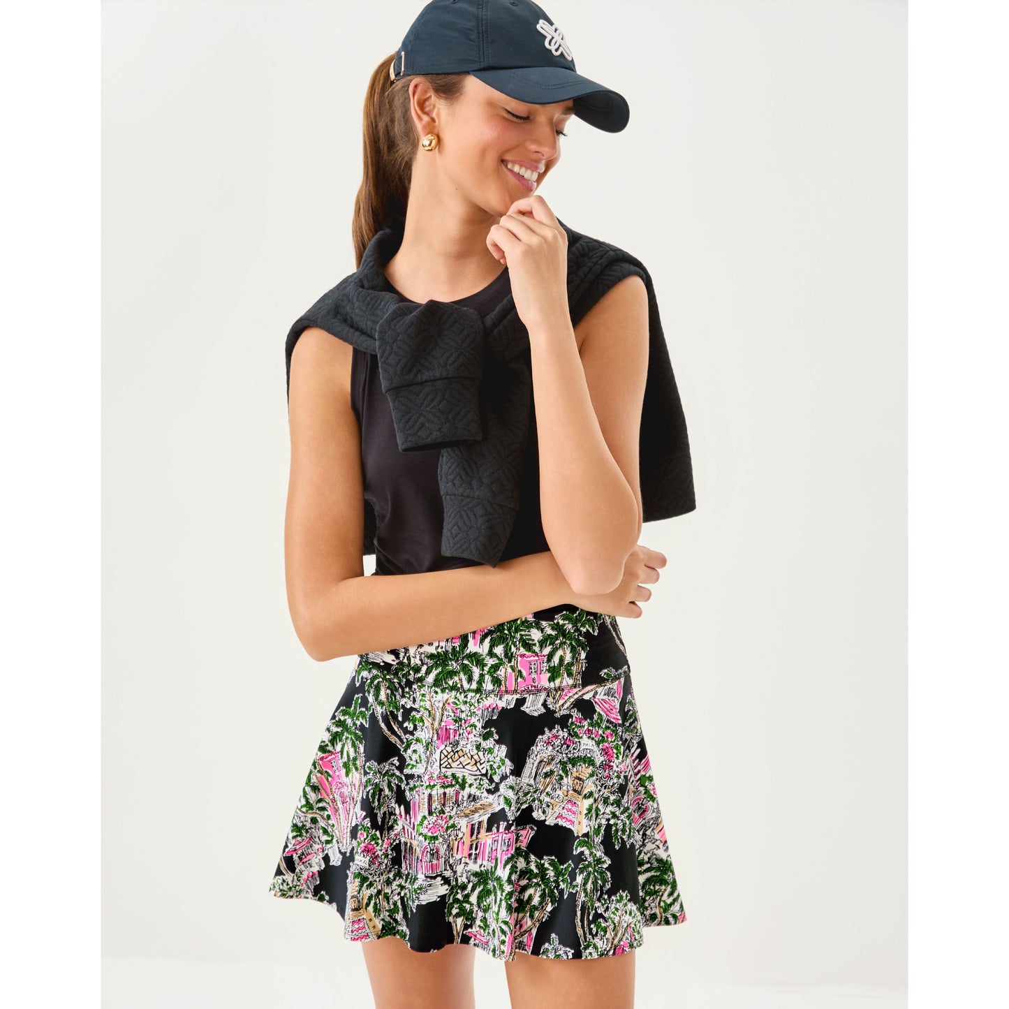 Barcelona High Rise Skort - Onyx