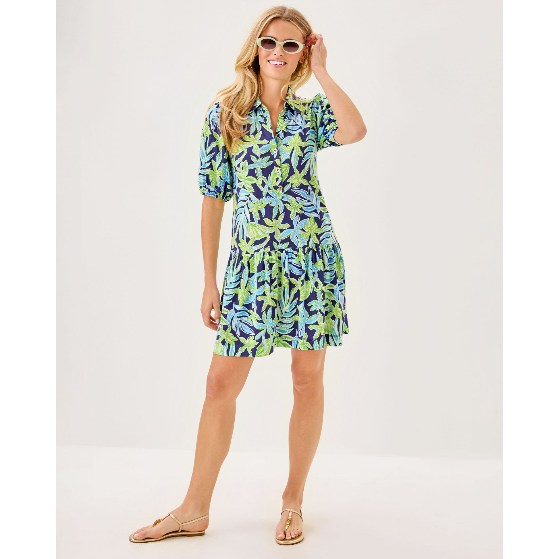 Bingley Dress - Sapphire Pool Tropical Tango