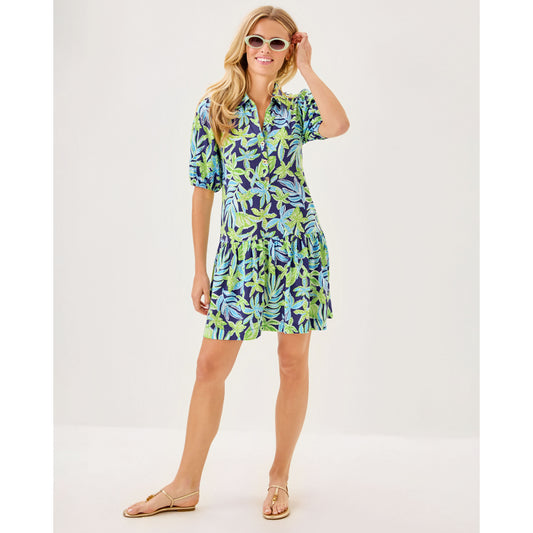 Bingley Dress - Sapphire Pool Tropical Tango