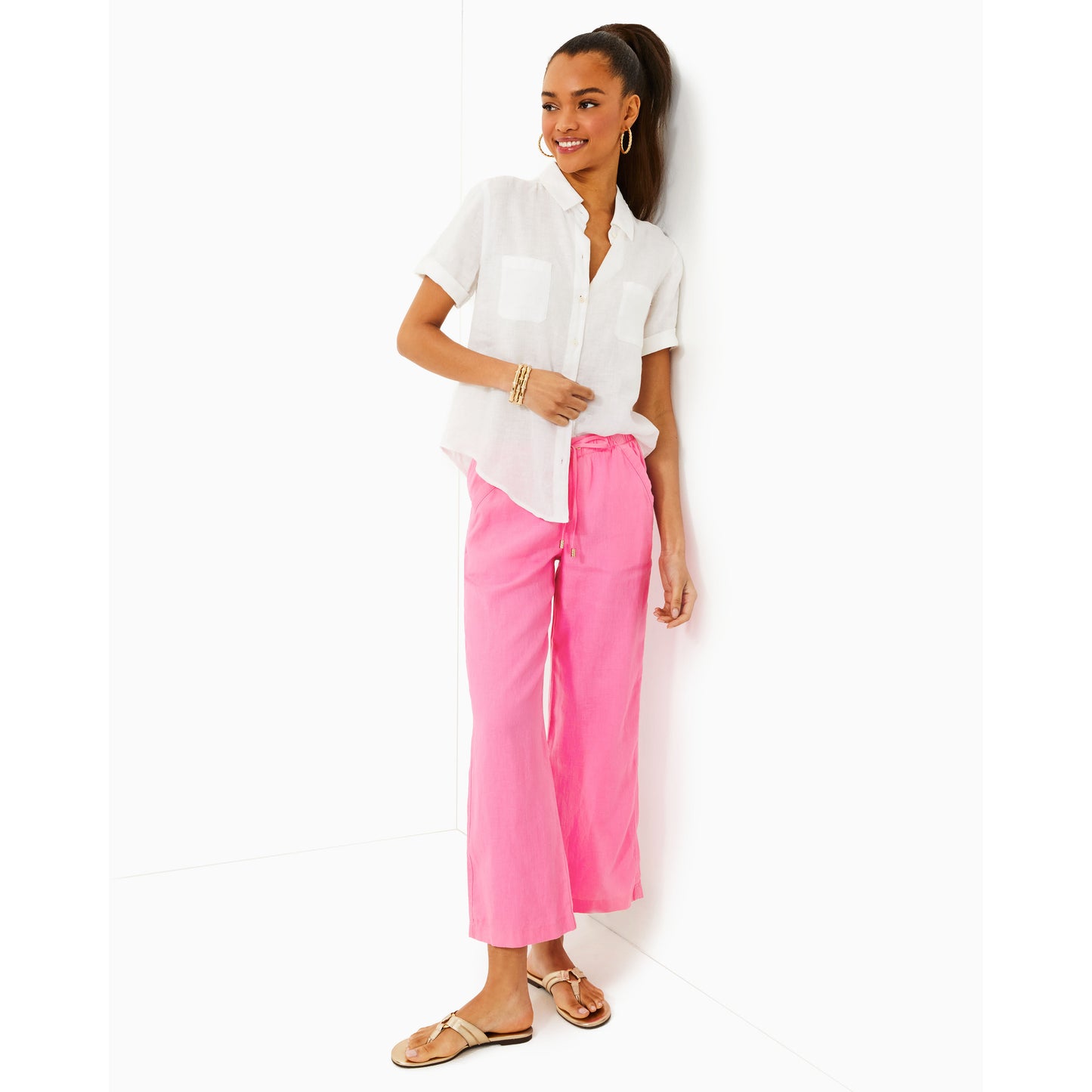 Brawley Linen Crop Pant - 672