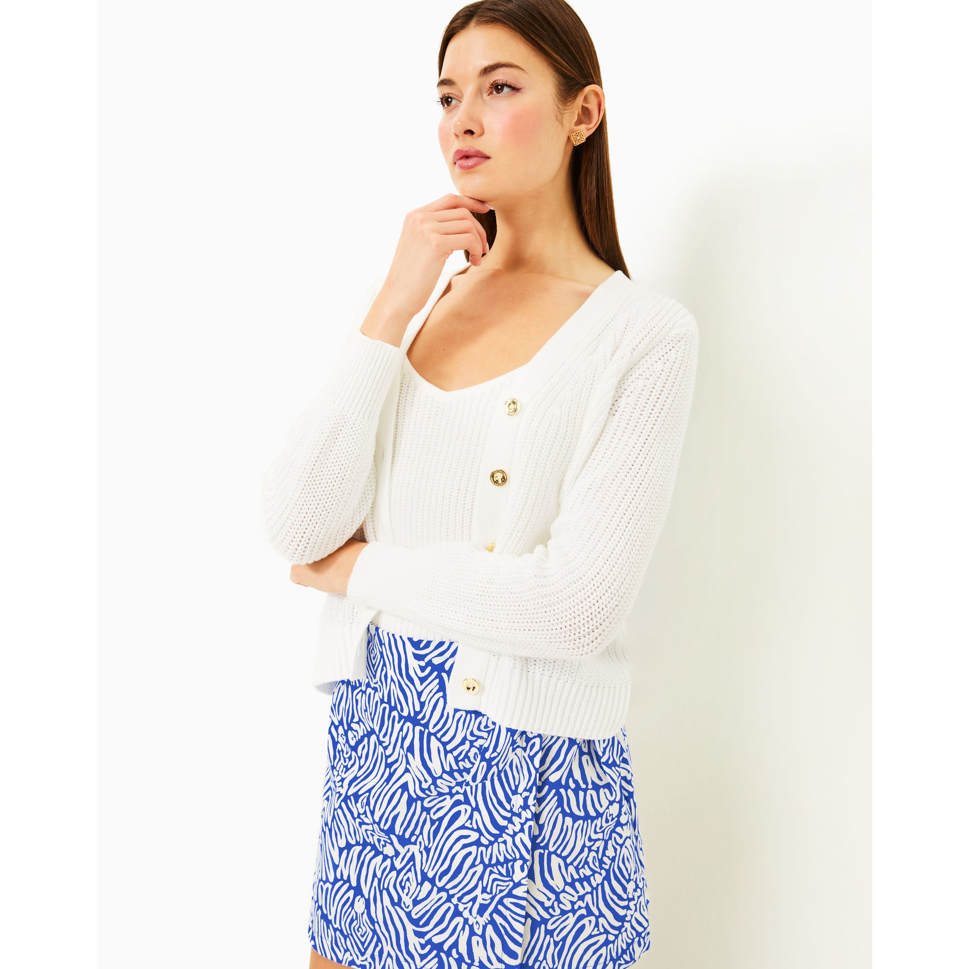 Bristow Cardigan - Resort White