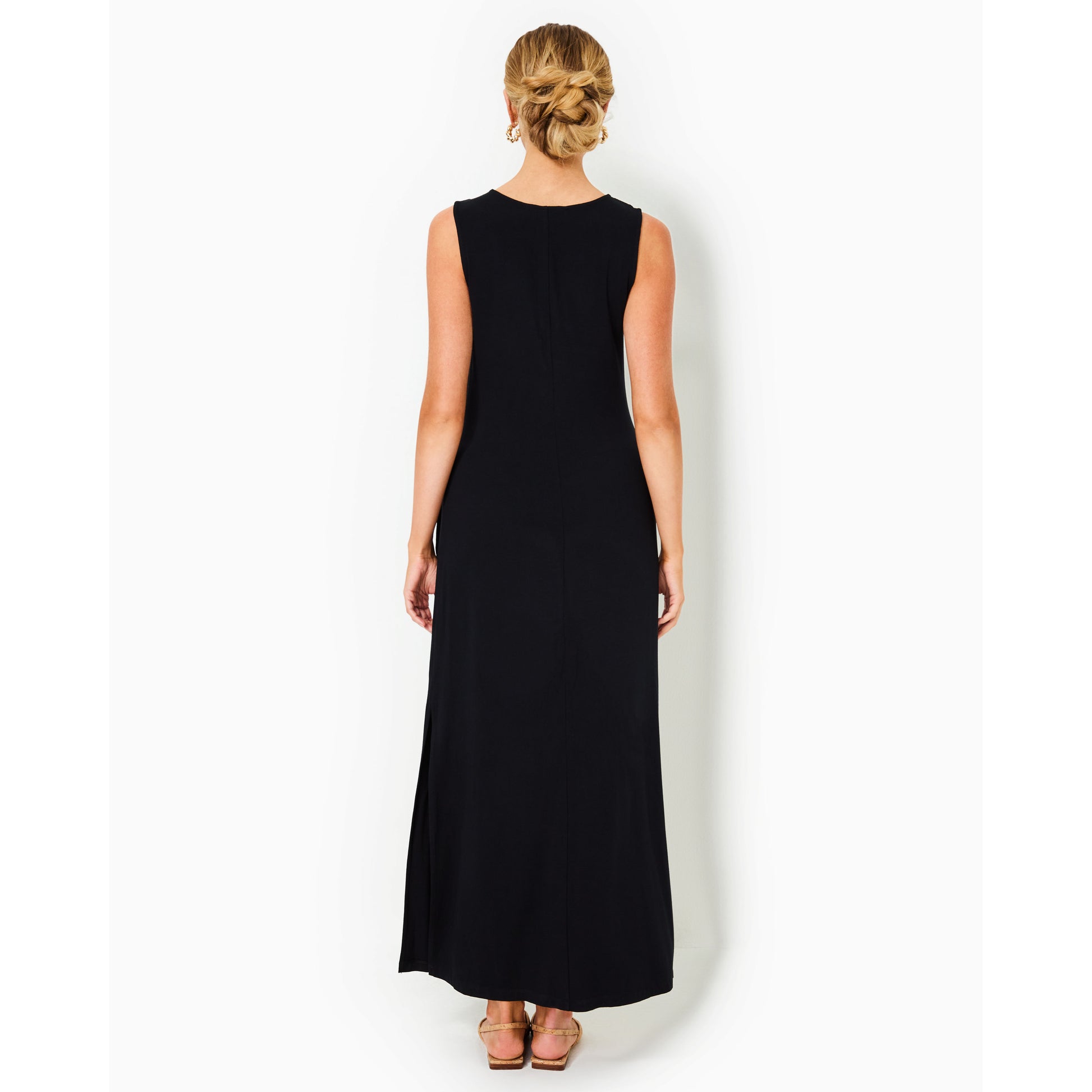 Bryson Sleeveless Maxi Dr - Noir