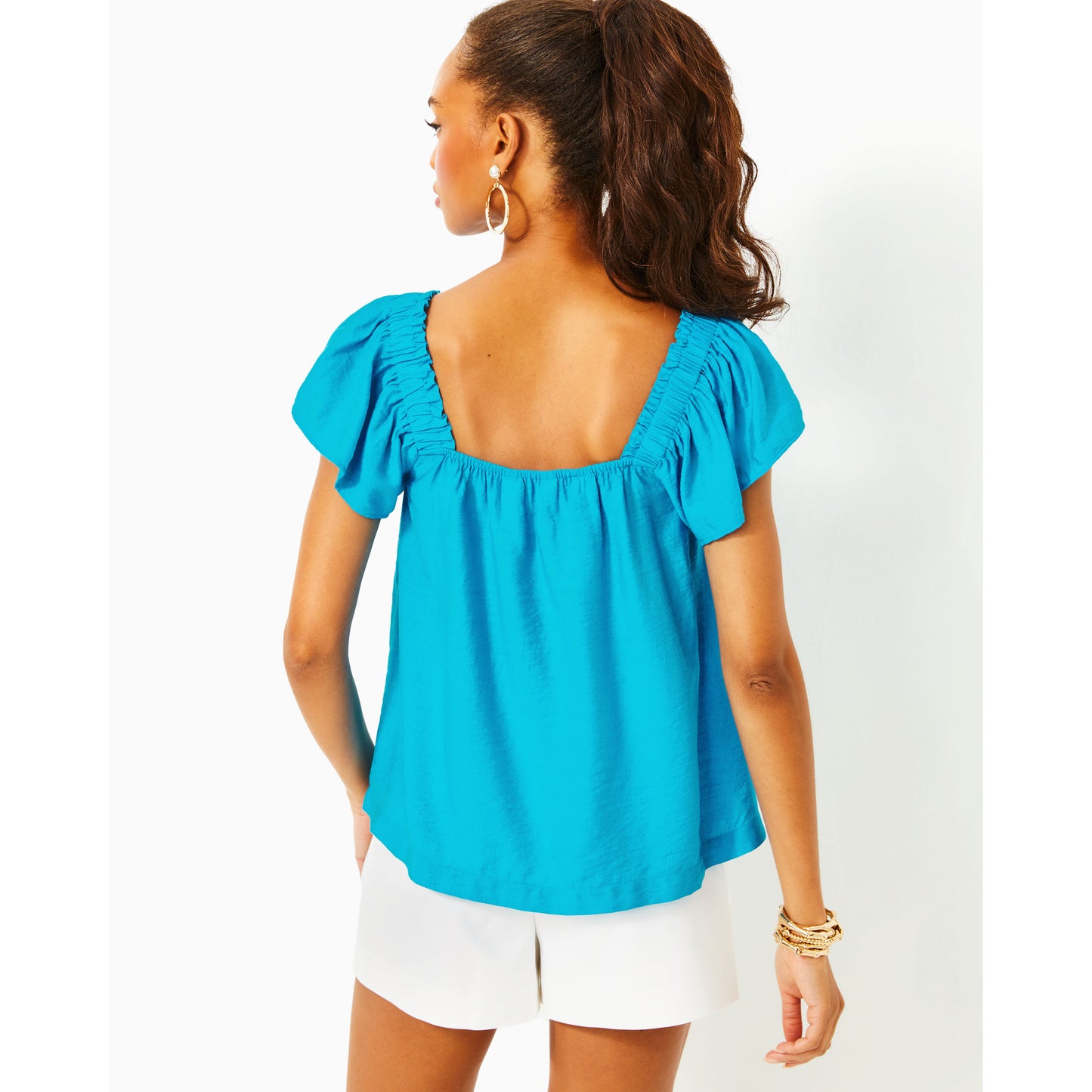 Caralisa Short Sleeve Top - Tangier Teal