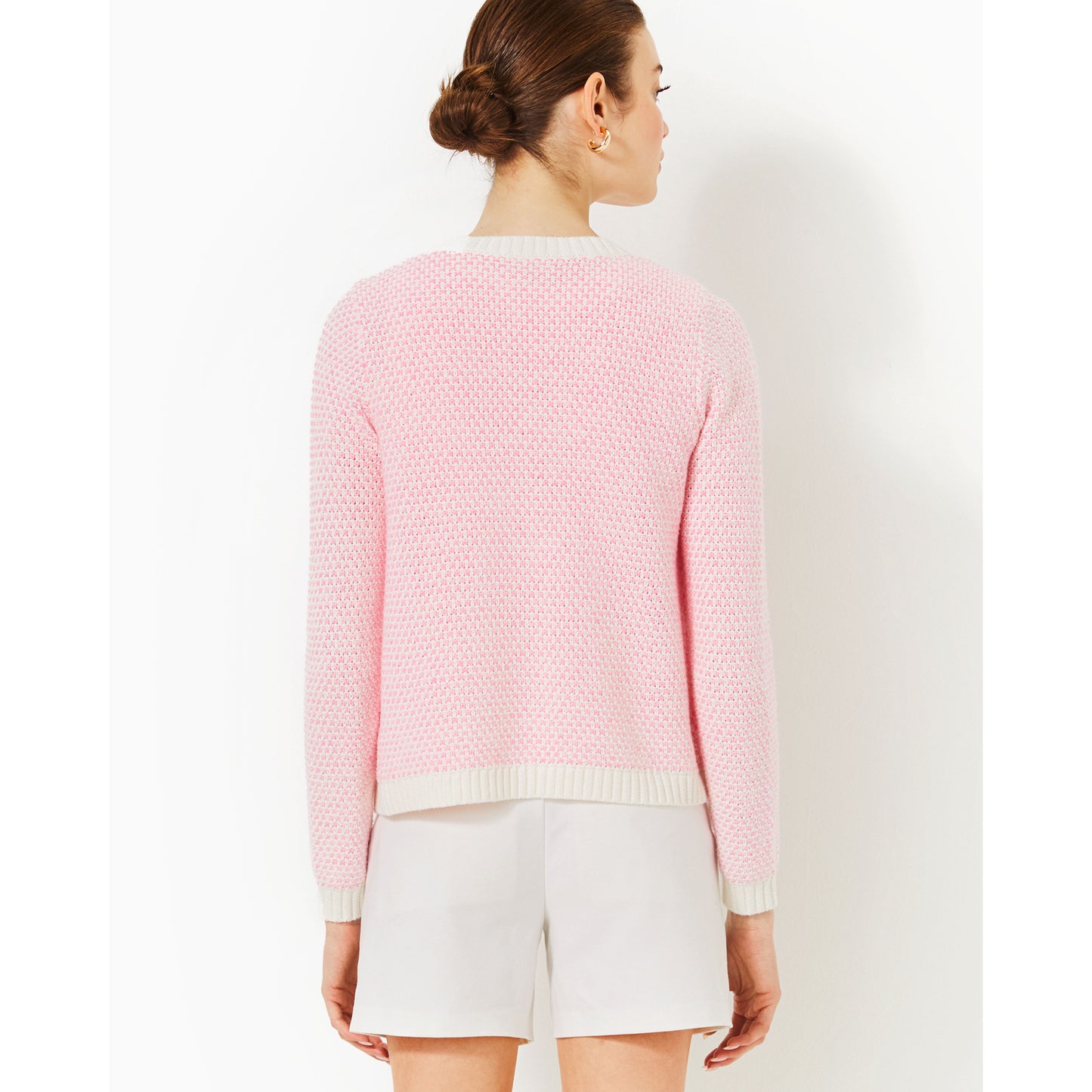 Cavan Sweater Set - Heathered Conch Shell Pink Coastal Check