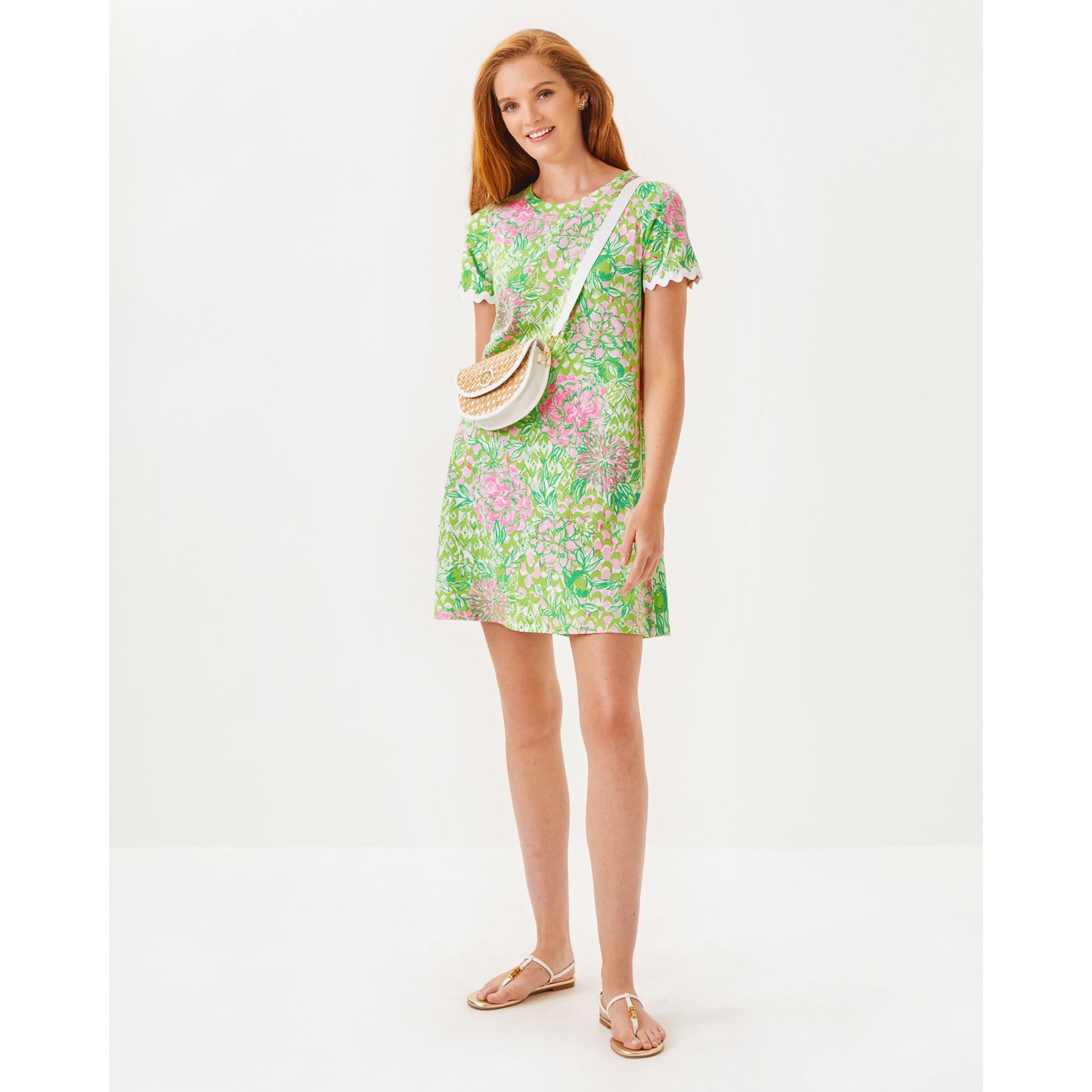 Cody Short Sleeve Dress - Fauna Green Lime Feeling Good