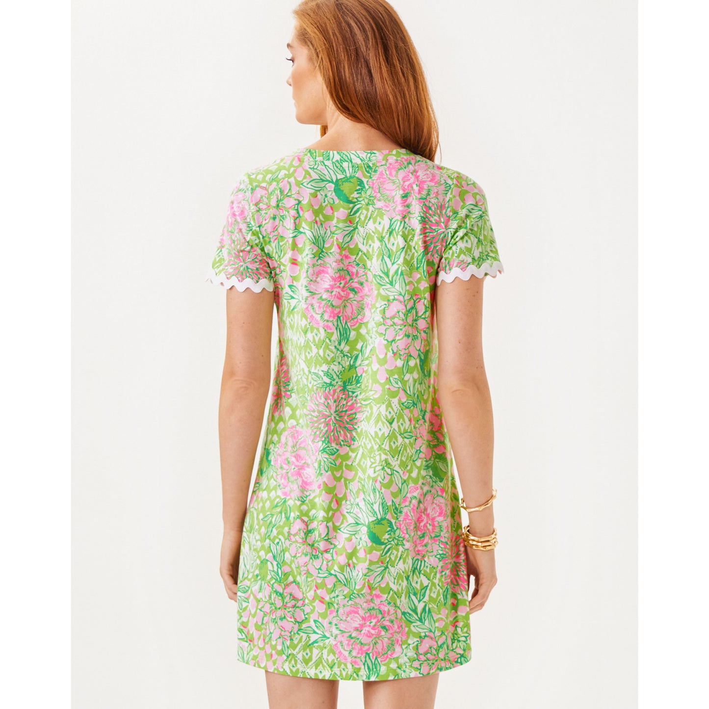 Cody Short Sleeve Dress - Fauna Green Lime Feeling Good