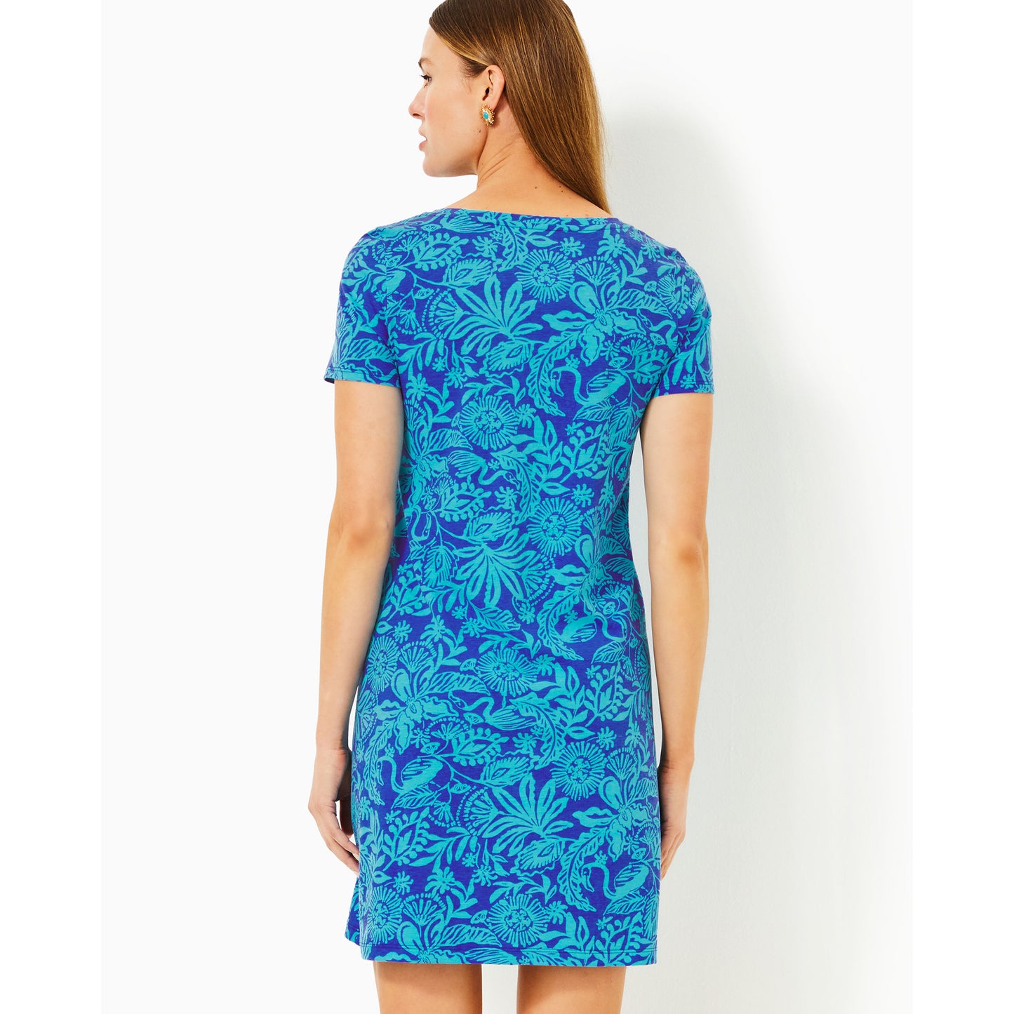 Cody Short Sleeve Dress - Martinique Blue Jungle Oasis