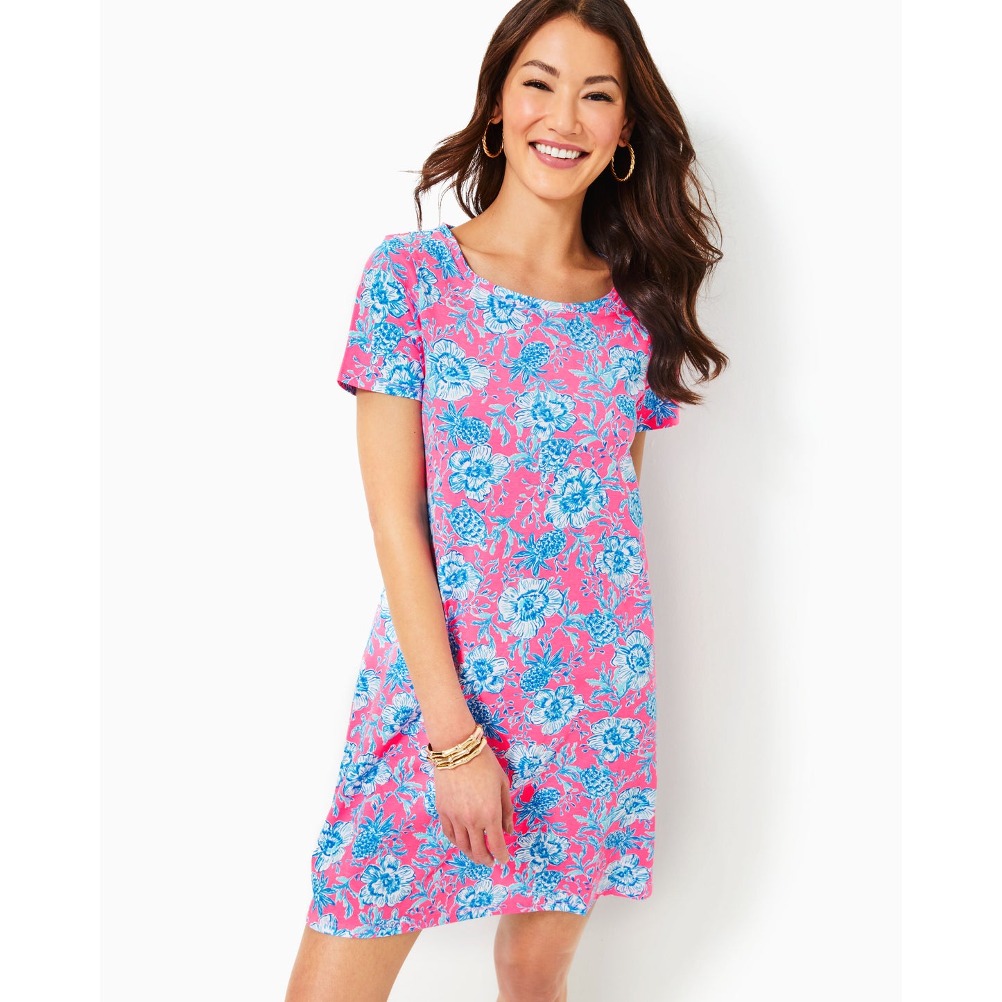 Cody Short Sleeve Dress - Roxie Pink