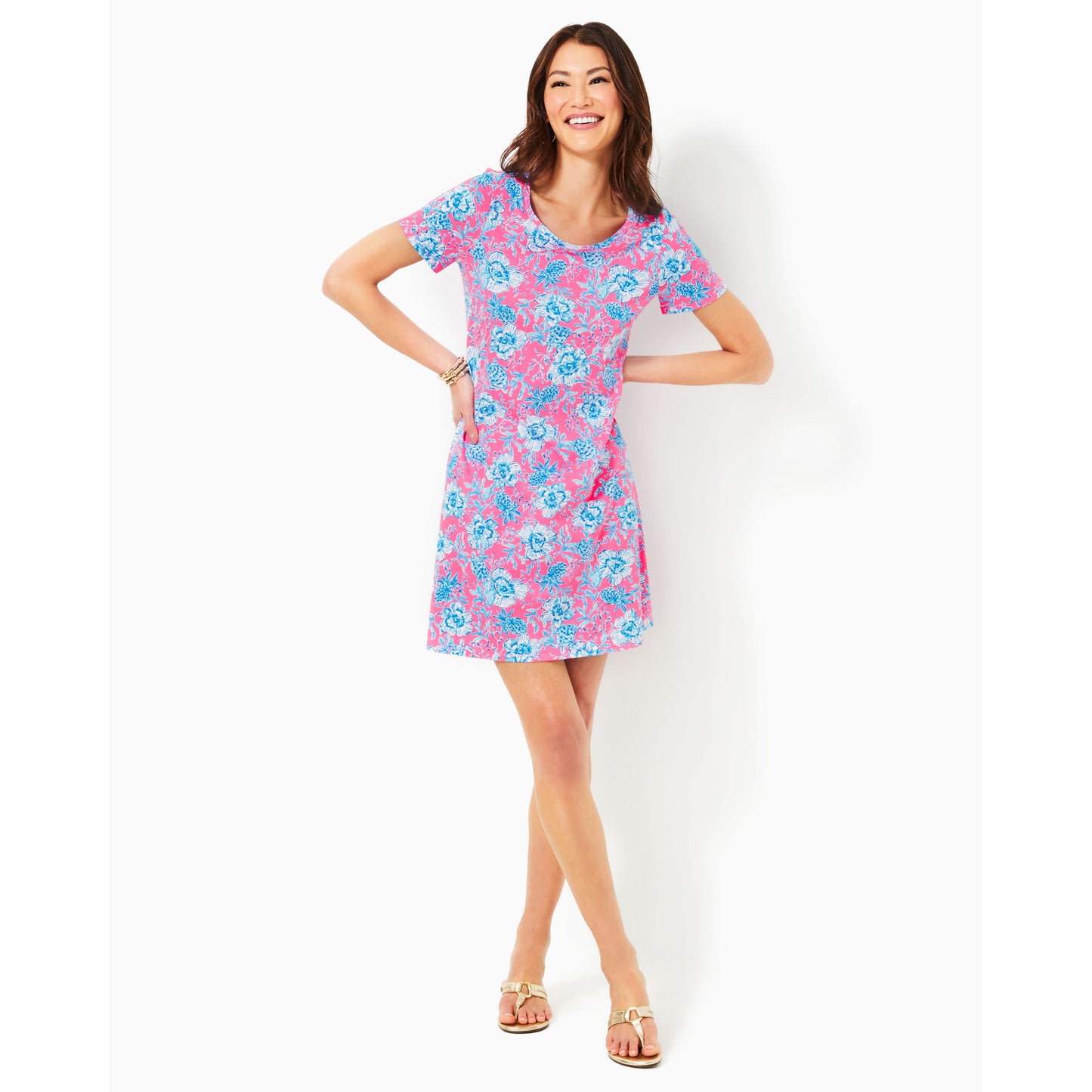 Cody Short Sleeve Dress - Roxie Pink