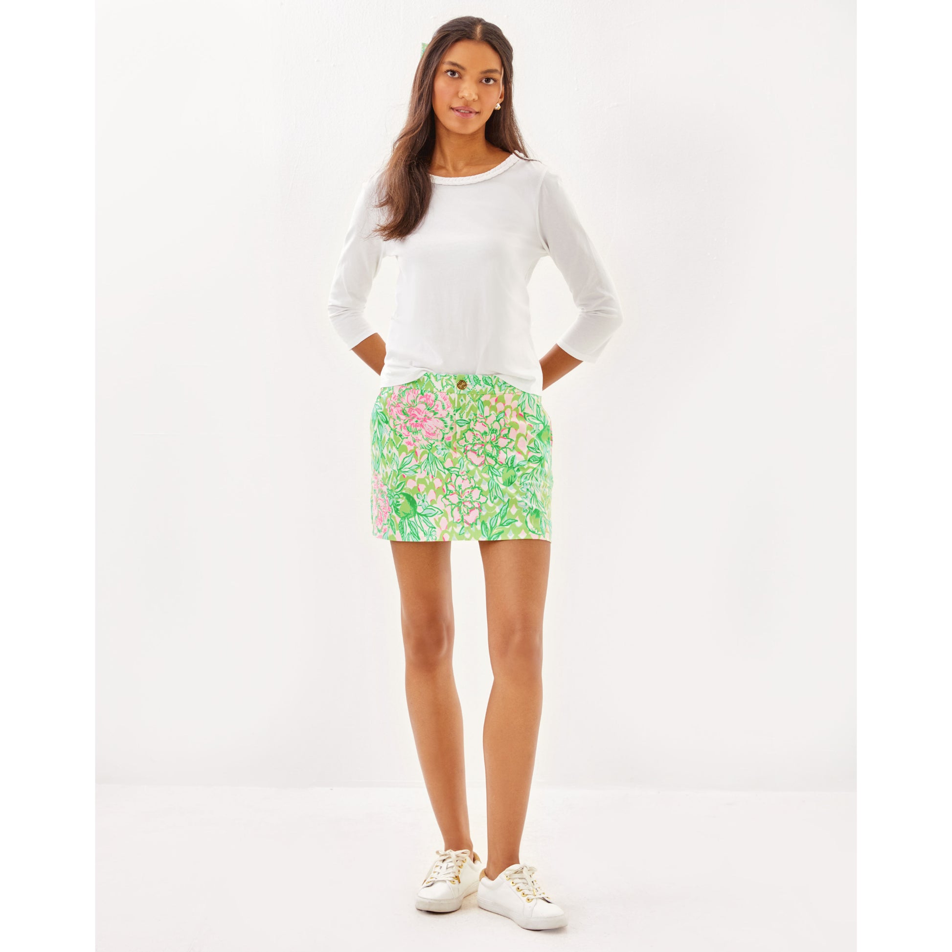 Colette Knit Skort - Fauna Green Lime Feeling Good