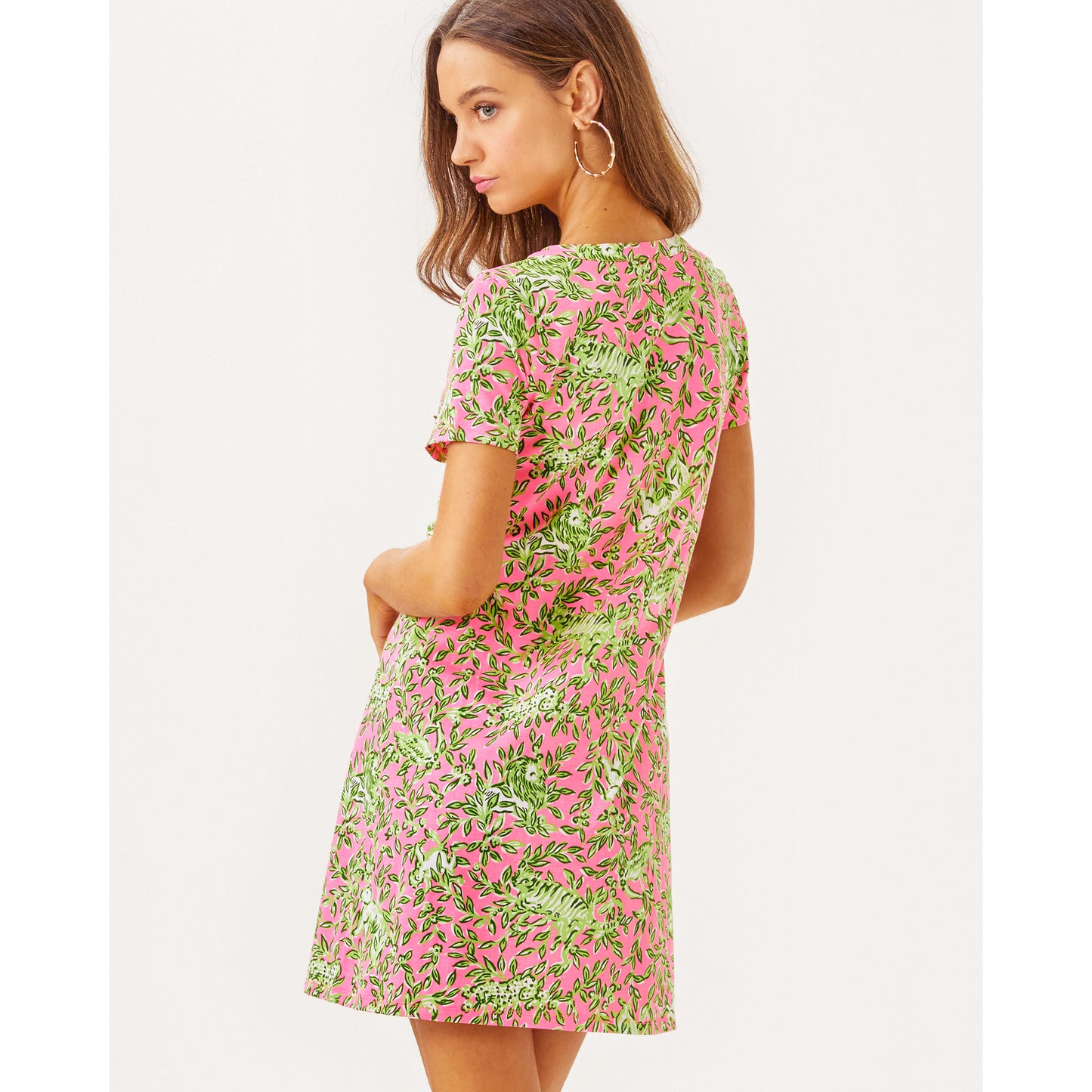 Dev Short Sleeve Dress - Rousseau Pink Mane Character