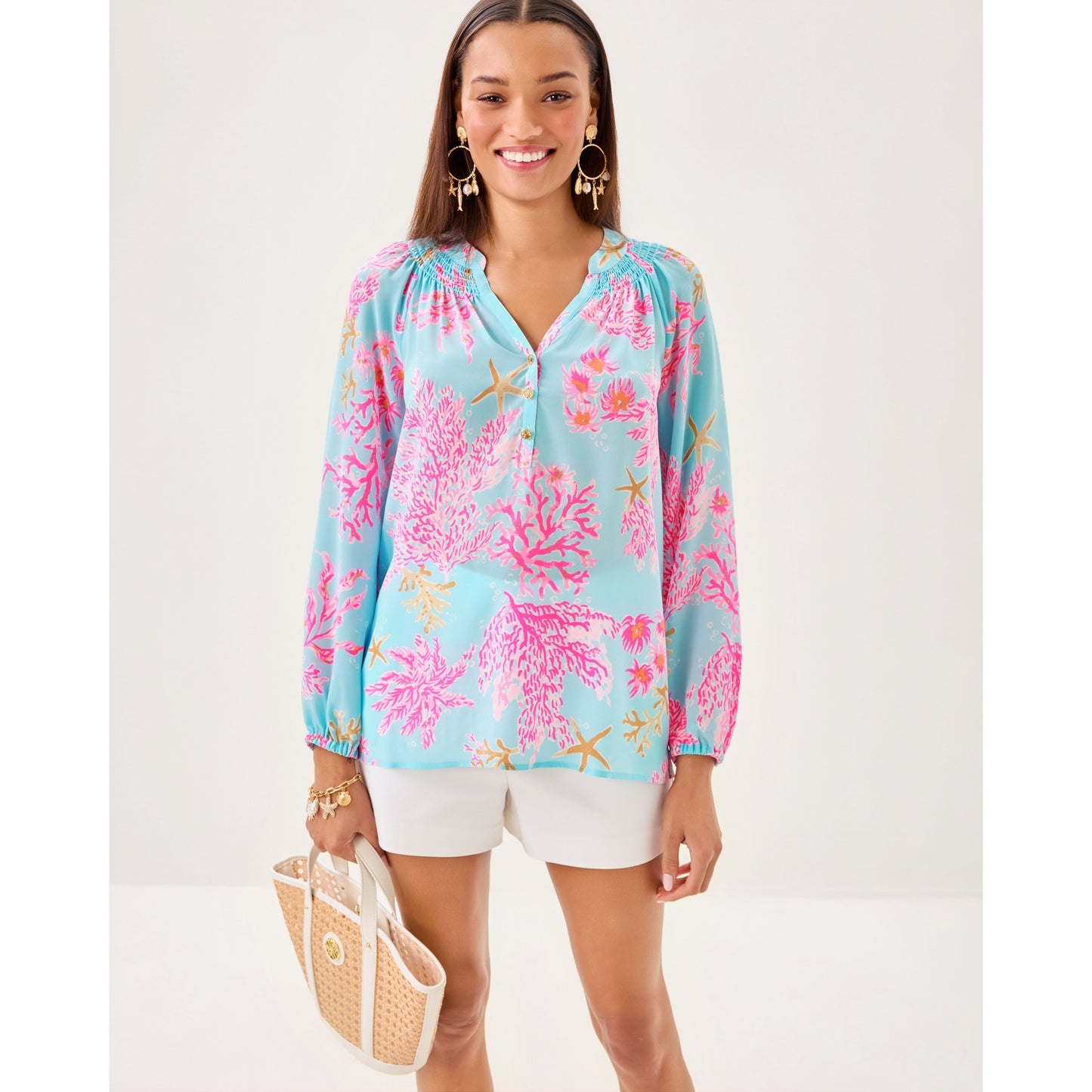 Elsa Top - Multi Royal Coral