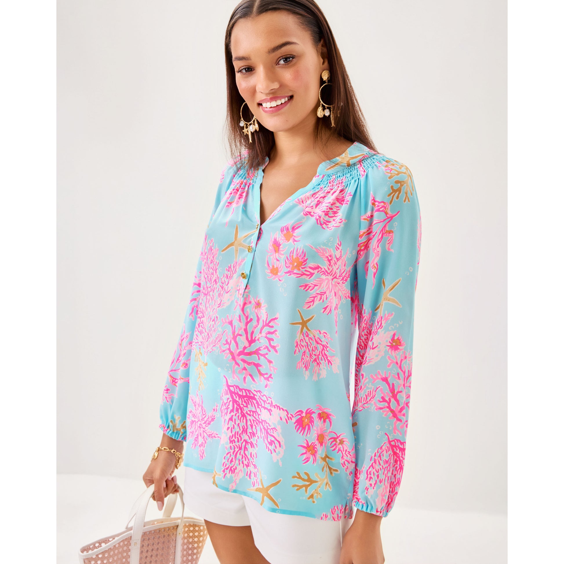 Elsa Top - Multi Royal Coral