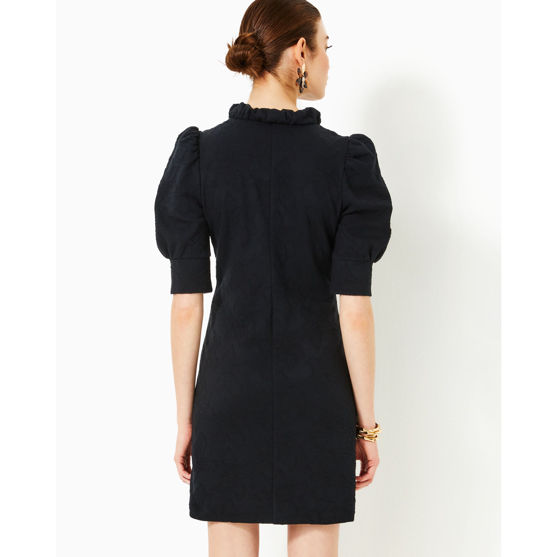 Elsey Elbow Sleeve Dress - Noir