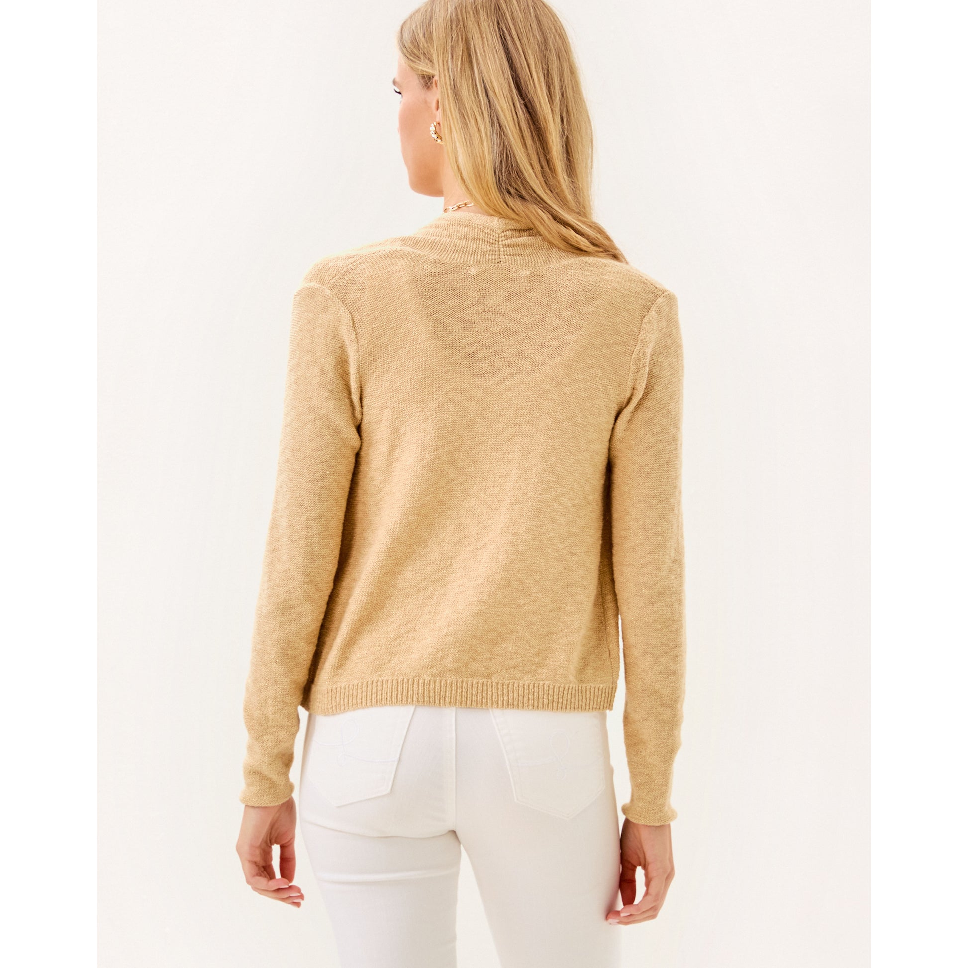 Faretta Cardigan - Wicker Tan Metallic