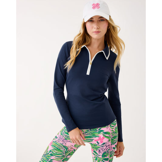 Frida Half Zip Long Sleeve - Low Tide Navy